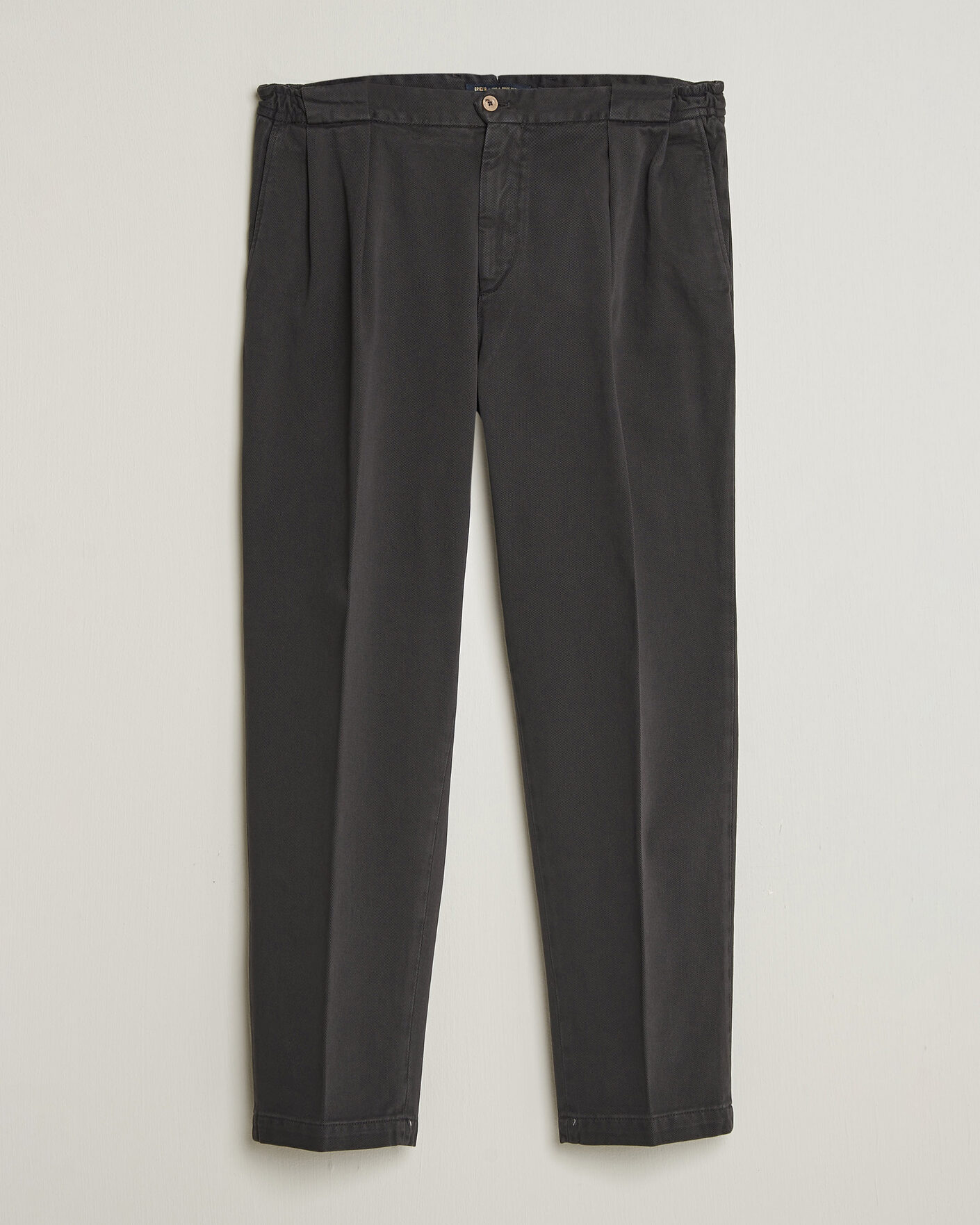 Hombres | Pantalones | Briglia 1949 | Portobello Loose Fit Cotton Trousers Dark Grey
