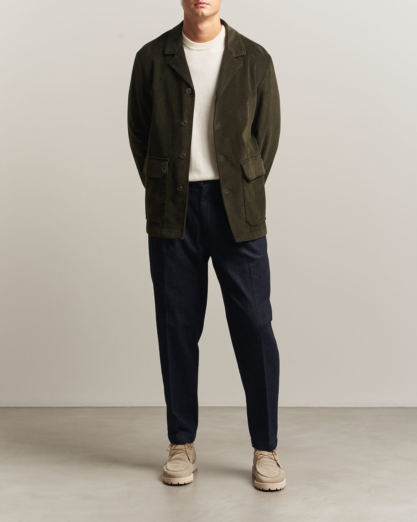 Hombres | Pantalones | Briglia 1949 | Portobello Loose Fit Denim Trousers Dark Blue