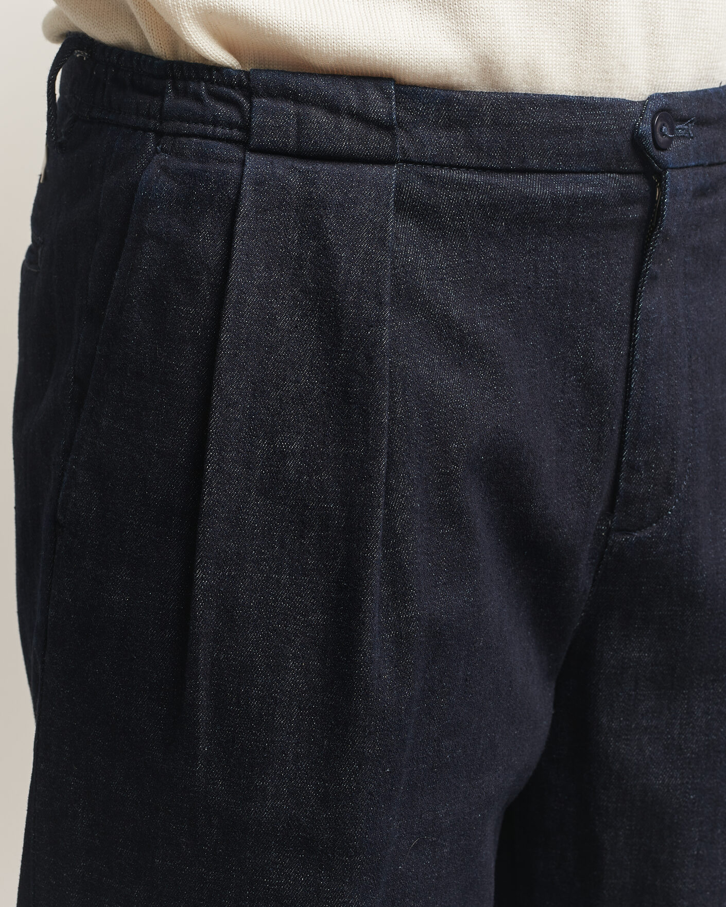 Hombres | Pantalones | Briglia 1949 | Portobello Loose Fit Denim Trousers Dark Blue