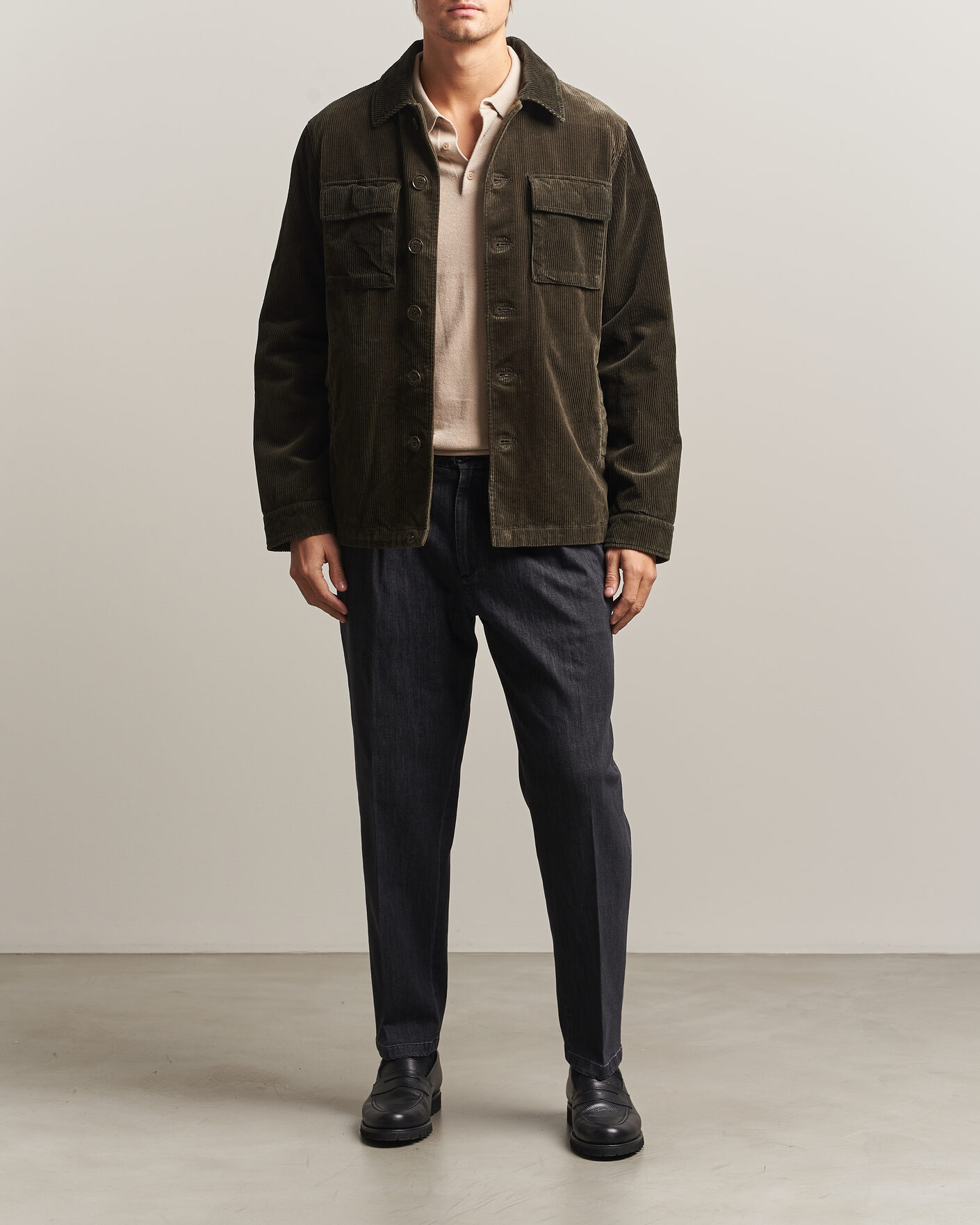 Hombres | Pantalones | Briglia 1949 | Portobello Loose Fit Denim Trousers Grey