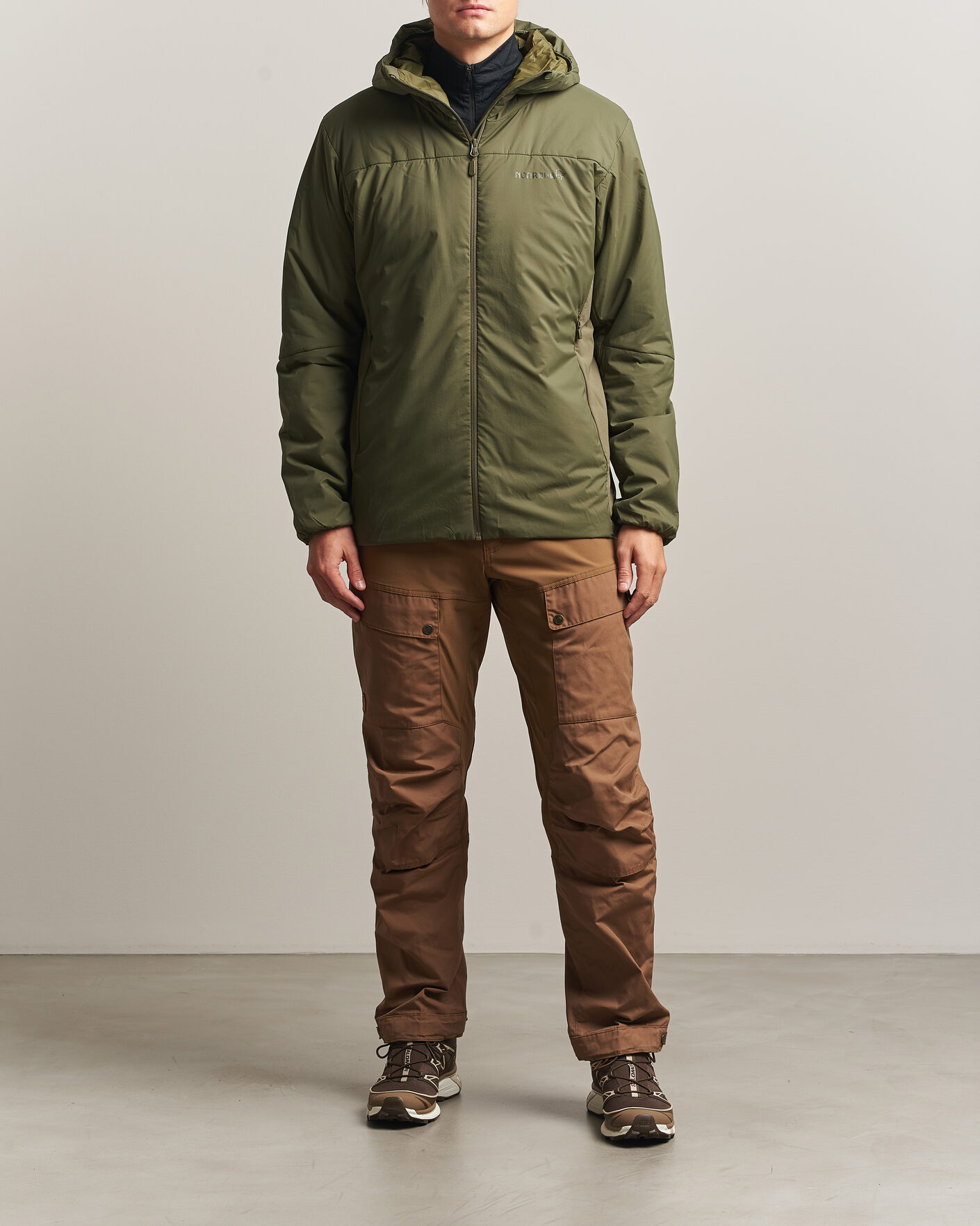 Hombres | Abrigos y chaquetas | Norrøna | Femund Thermo Zip Hood Olive Night
