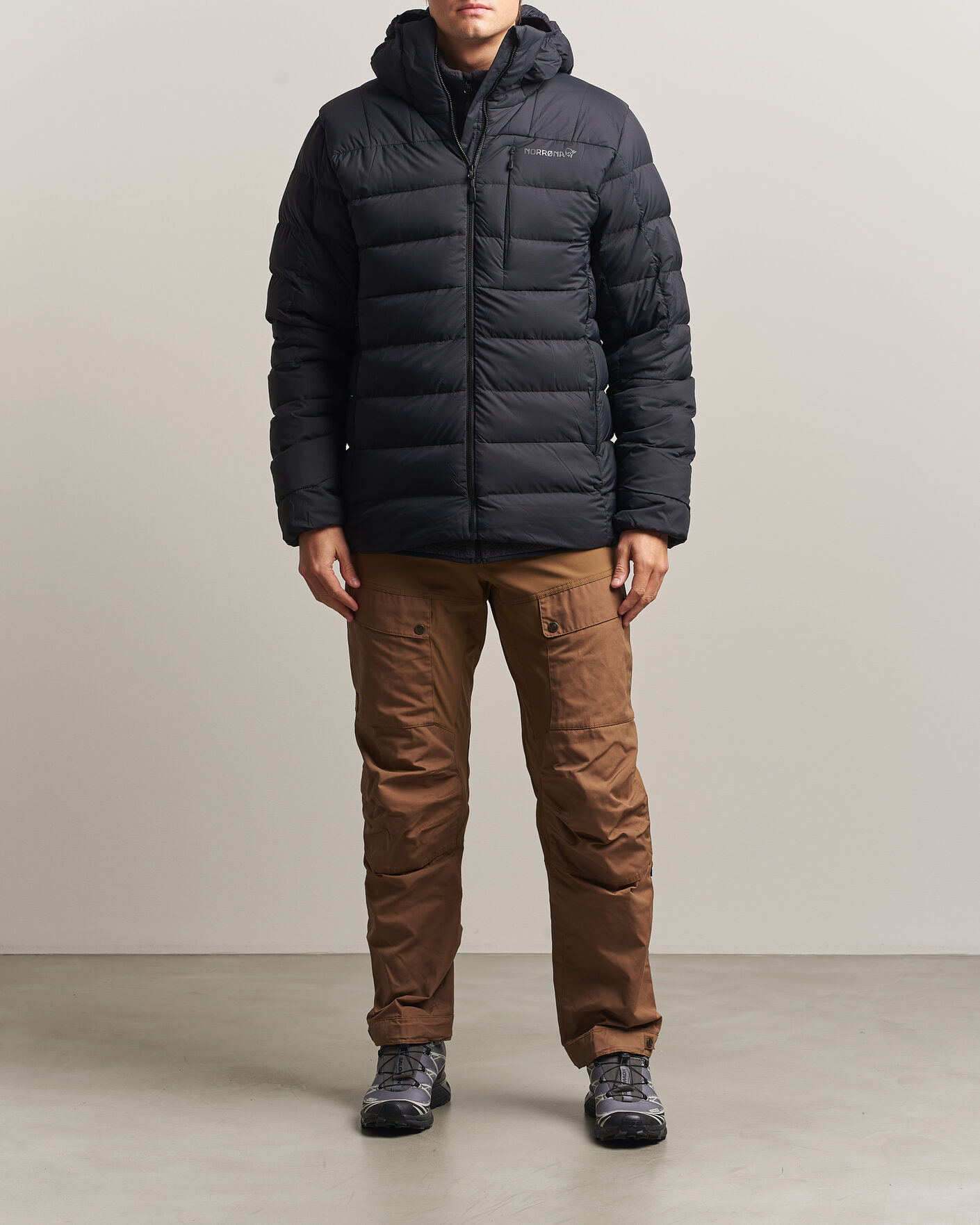 Hombres | Abrigos y chaquetas | Norrøna | Femund Down 700 Zip Hood Caviar Black