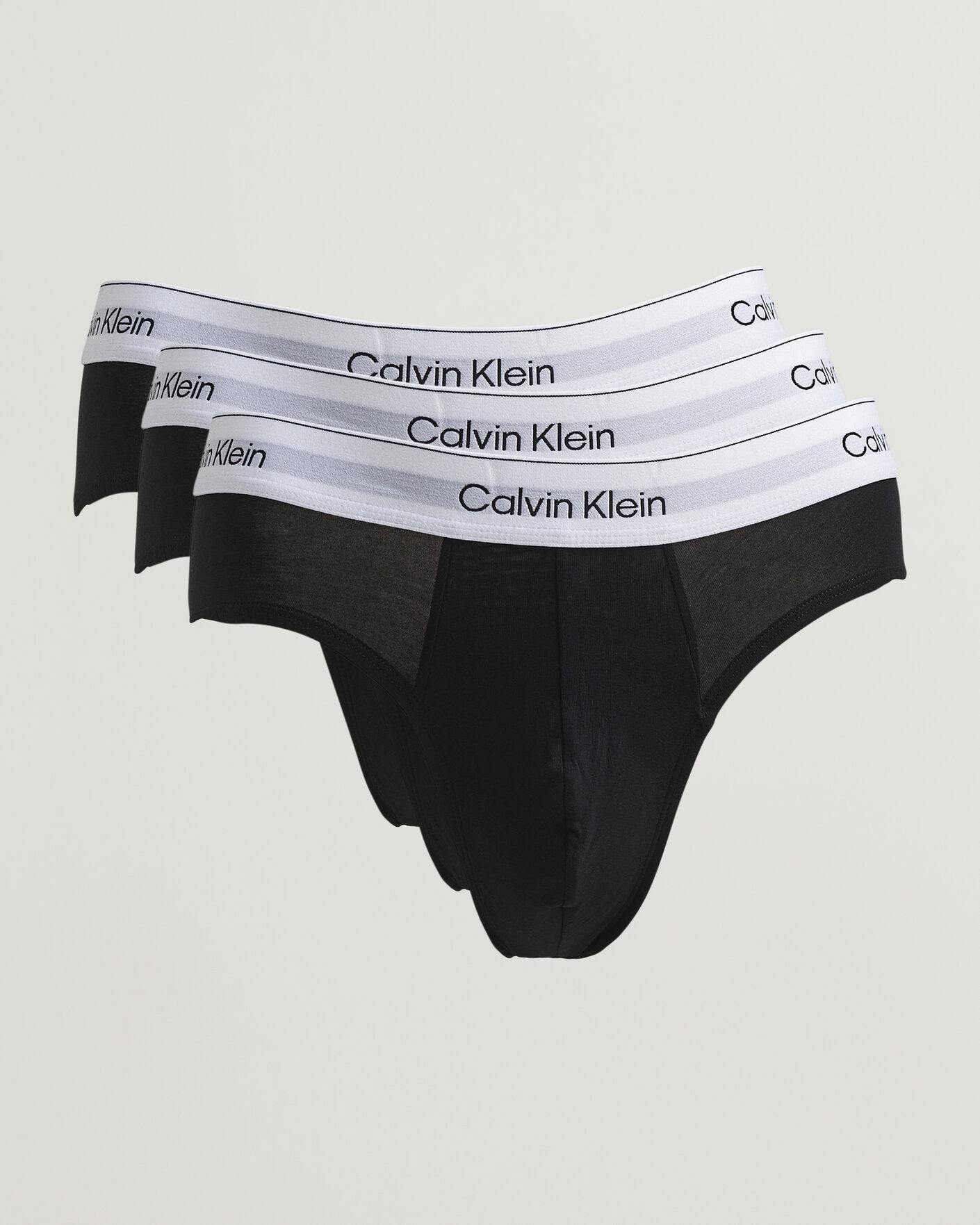 Hombres | Ropa interior y calcetines | Calvin Klein | 3-Pack Icon Cotton Stretch Hip Brief Black