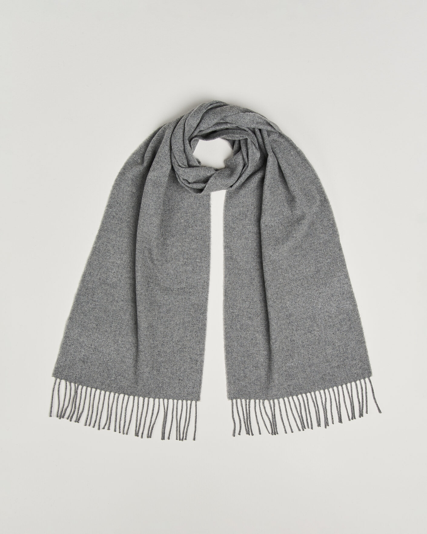 Hombres | Bufandas | Gant | Wool Scarf Mid Grey