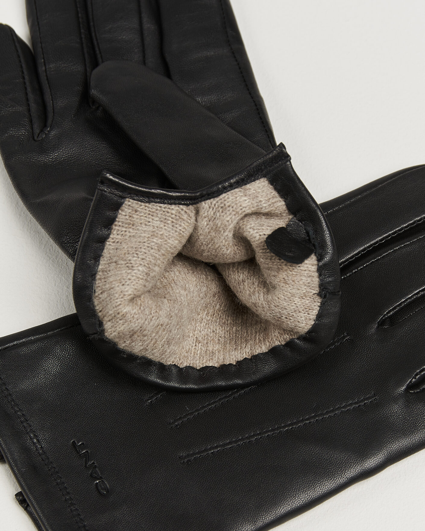 Hombres | Guantes | Gant | Cashmere Lined Leather Glove Black