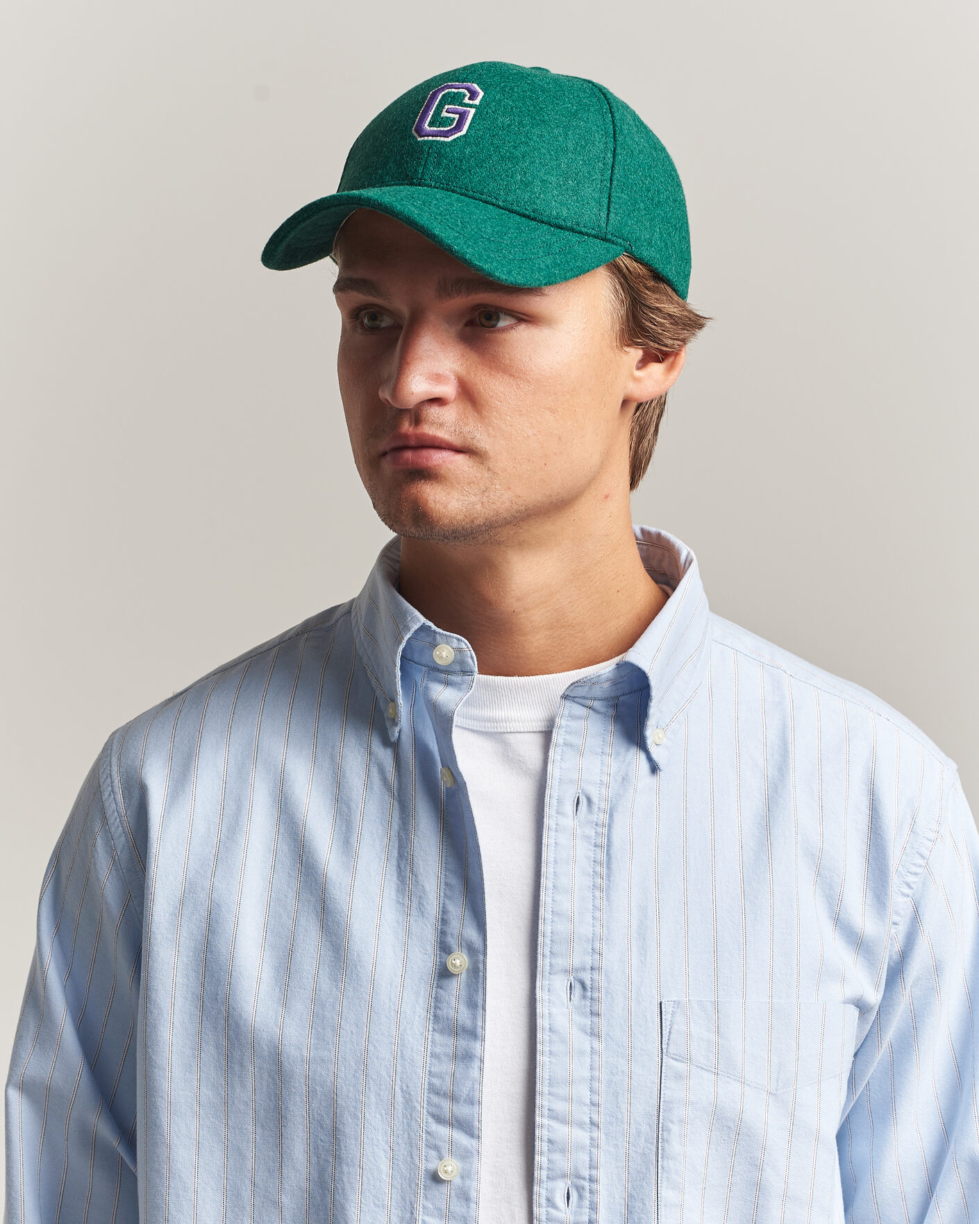 Hombres | Sombreros y gorras | Gant | G Badge Wool Melton Cap Dark Emerald