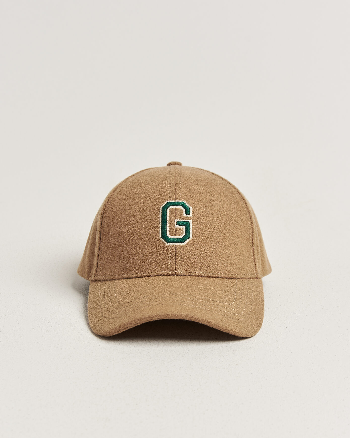 Hombres | Sombreros y gorras | Gant | G Badge Wool Melton Cap Autumn Yellow