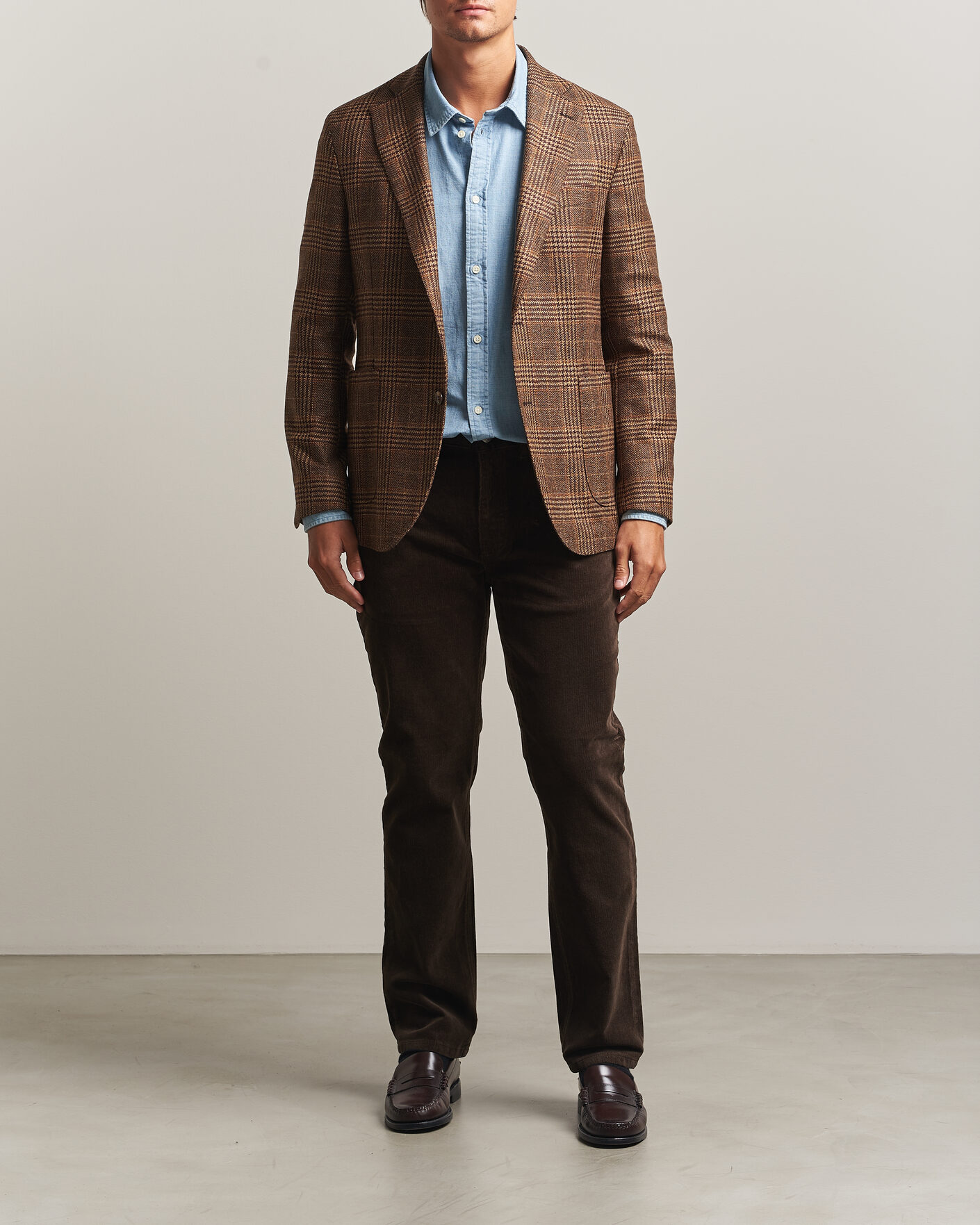Hombres | Pantalones | Gant | Regular Fit Corduroy 5-Pocket Pants Black Brown