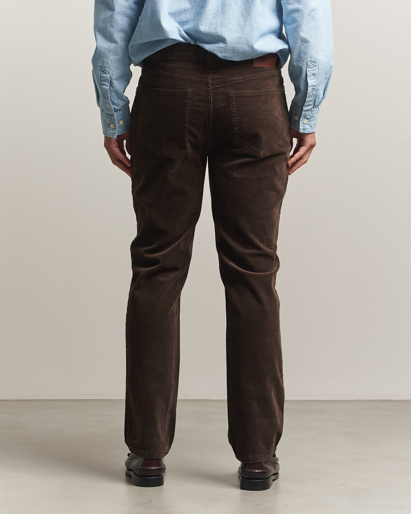 Hombres | Pantalones | Gant | Regular Fit Corduroy 5-Pocket Pants Black Brown