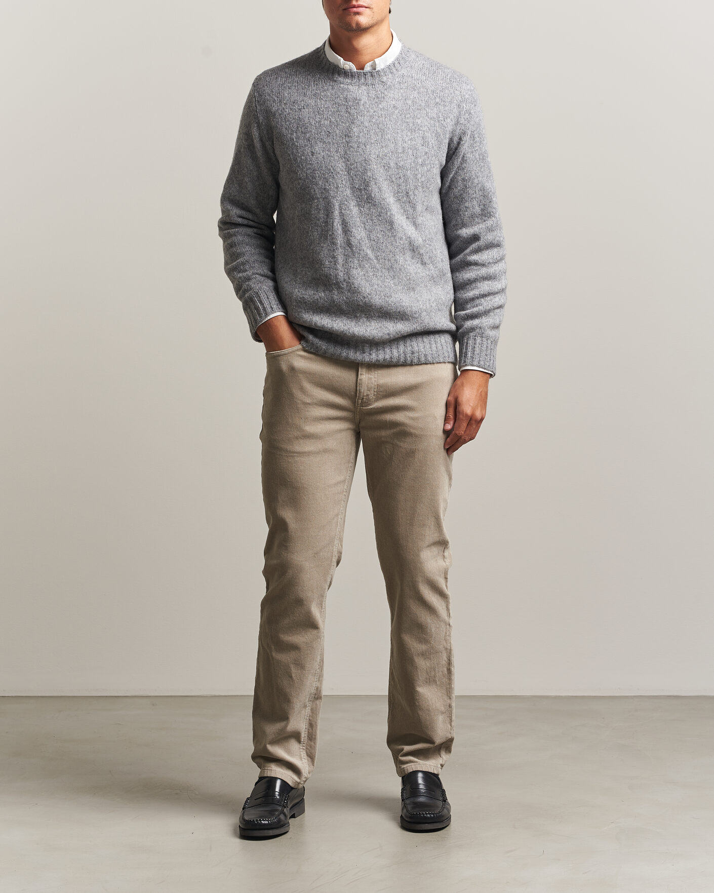 Hombres | Pantalones | Gant | Regular Fit Corduroy 5-Pocket Pants Mist Taupe