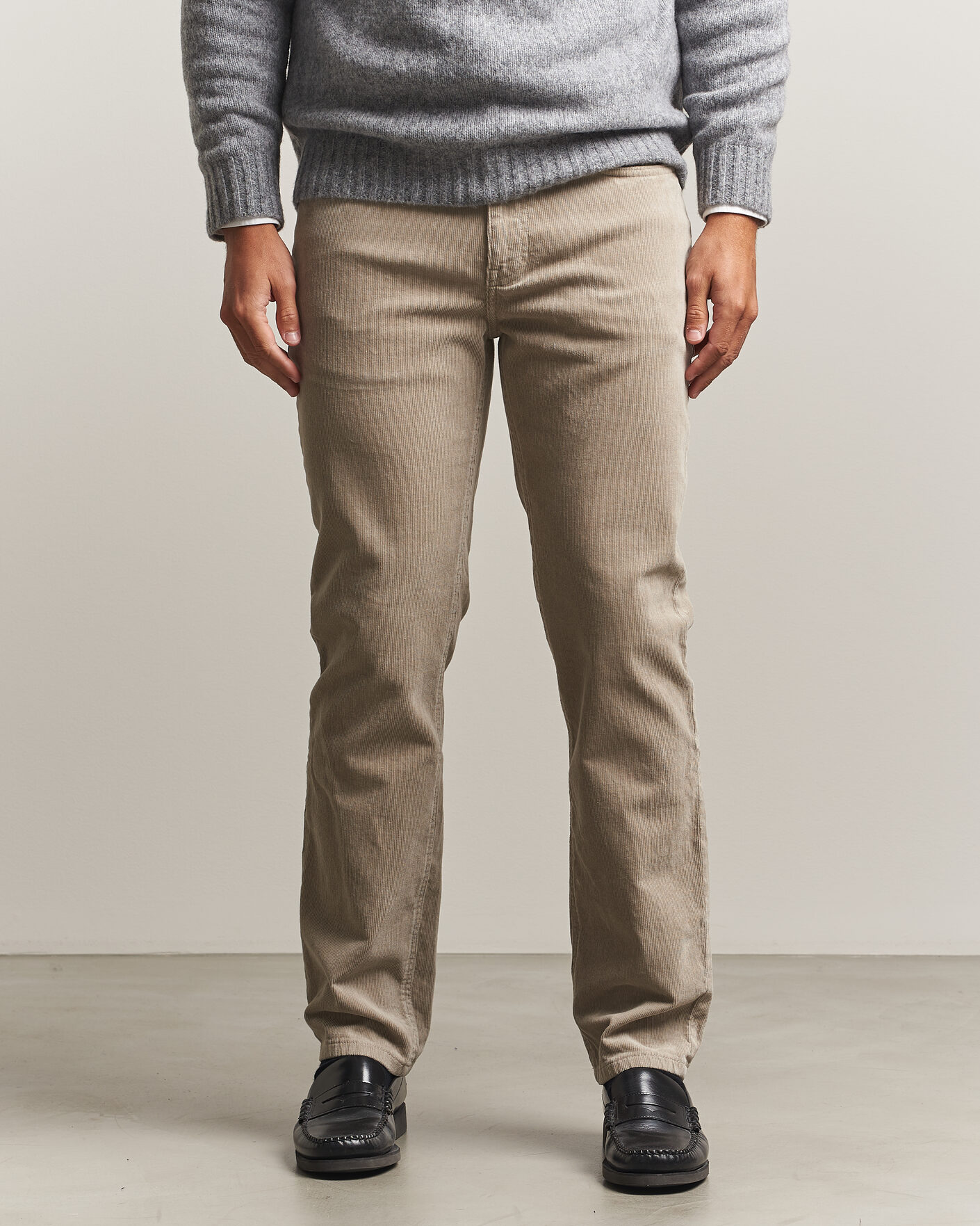 Hombres | Pantalones | Gant | Regular Fit Corduroy 5-Pocket Pants Mist Taupe