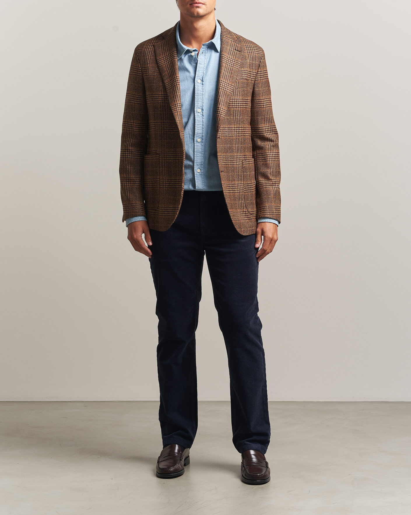 Hombres | Pantalones | Gant | Regular Fit Corduroy 5-Pocket Pants Evening Blue