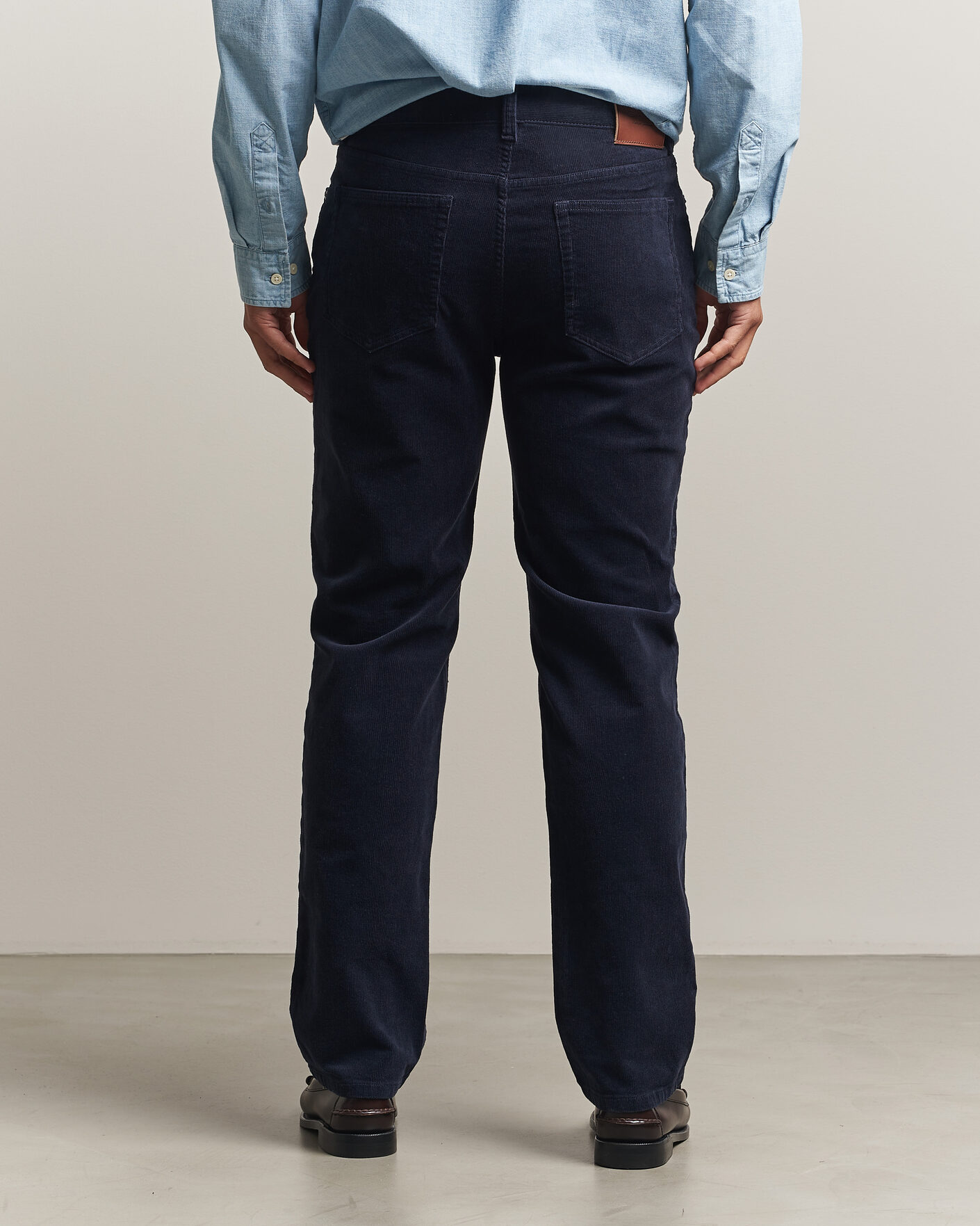 Hombres | Pantalones | Gant | Regular Fit Corduroy 5-Pocket Pants Evening Blue