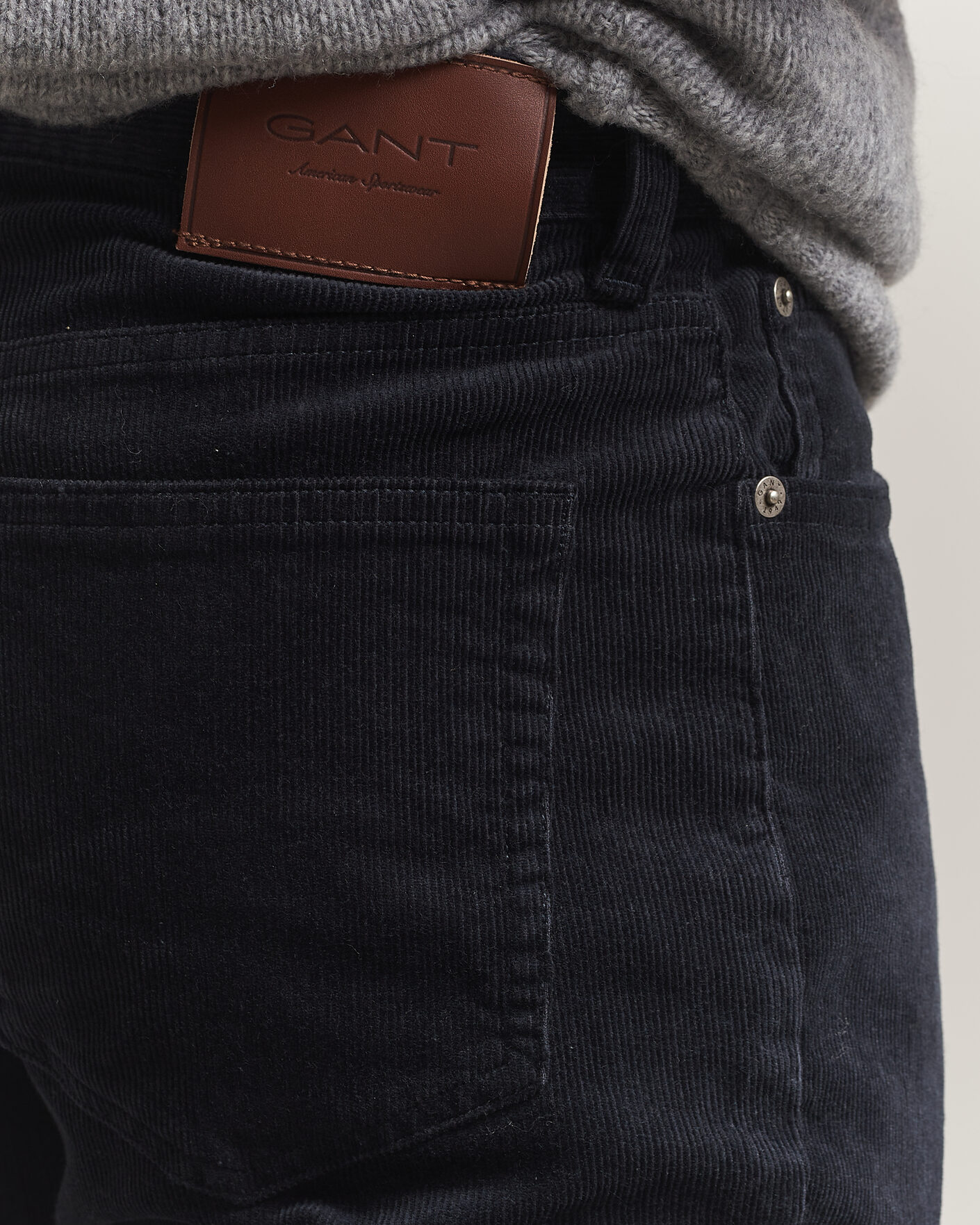 Hombres | Pantalones | Gant | Regular Fit Corduroy 5-Pocket Pants Black