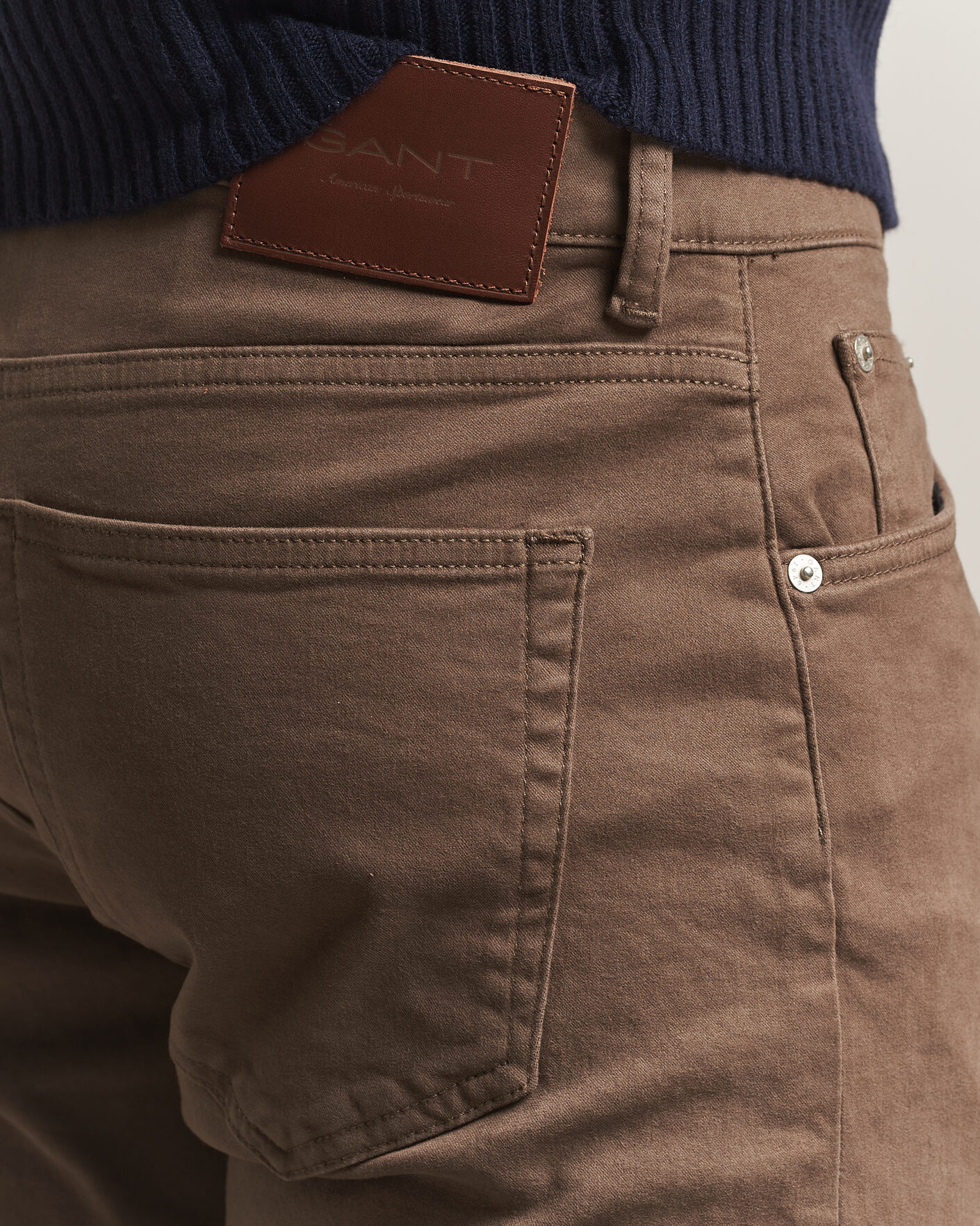 Hombres | Pantalones | Gant | Regular Fit Moleskin 5-Pocket Pants Faded Taupe