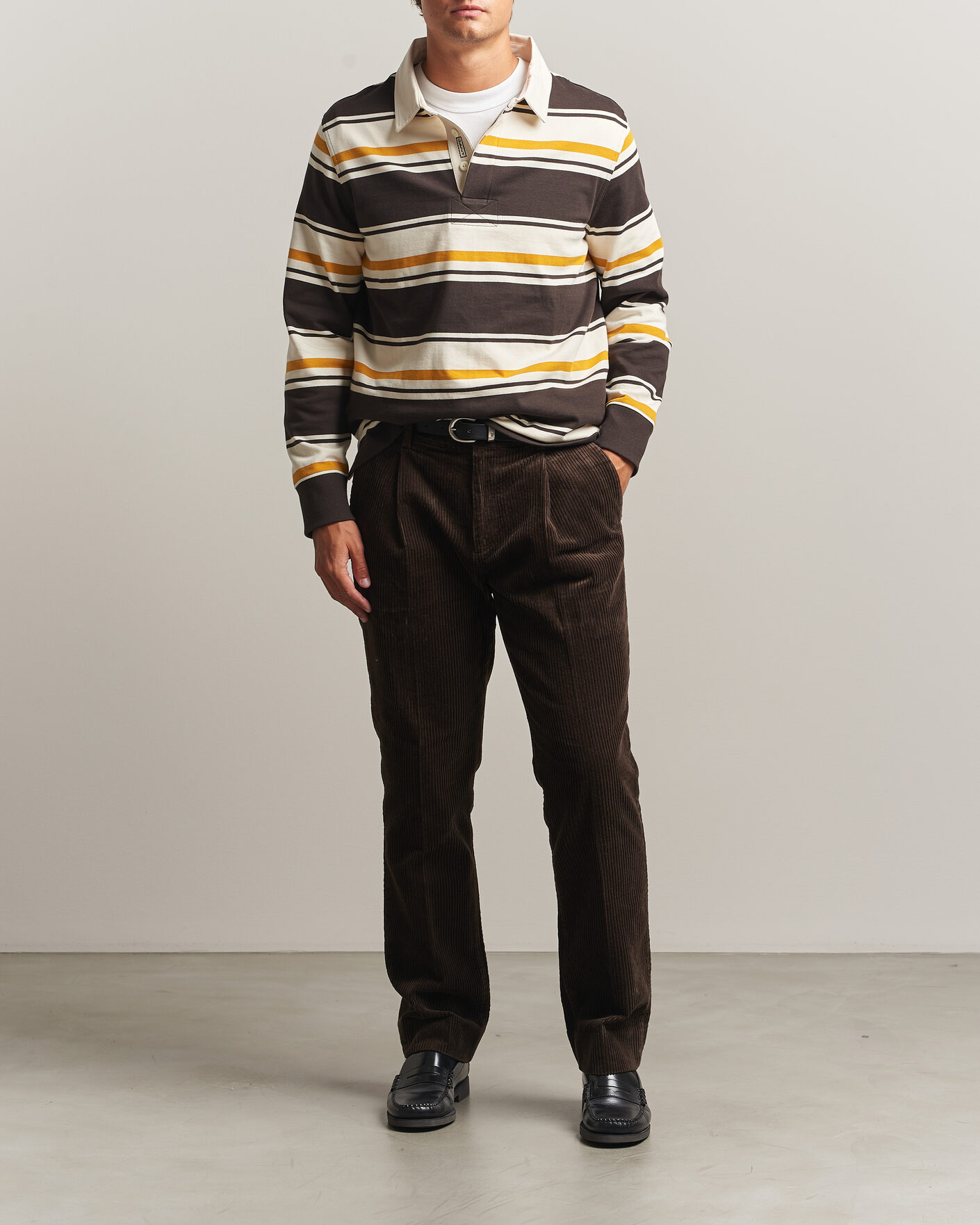 Hombres | Pantalones | Gant | Corduroy Trousers Black Brown