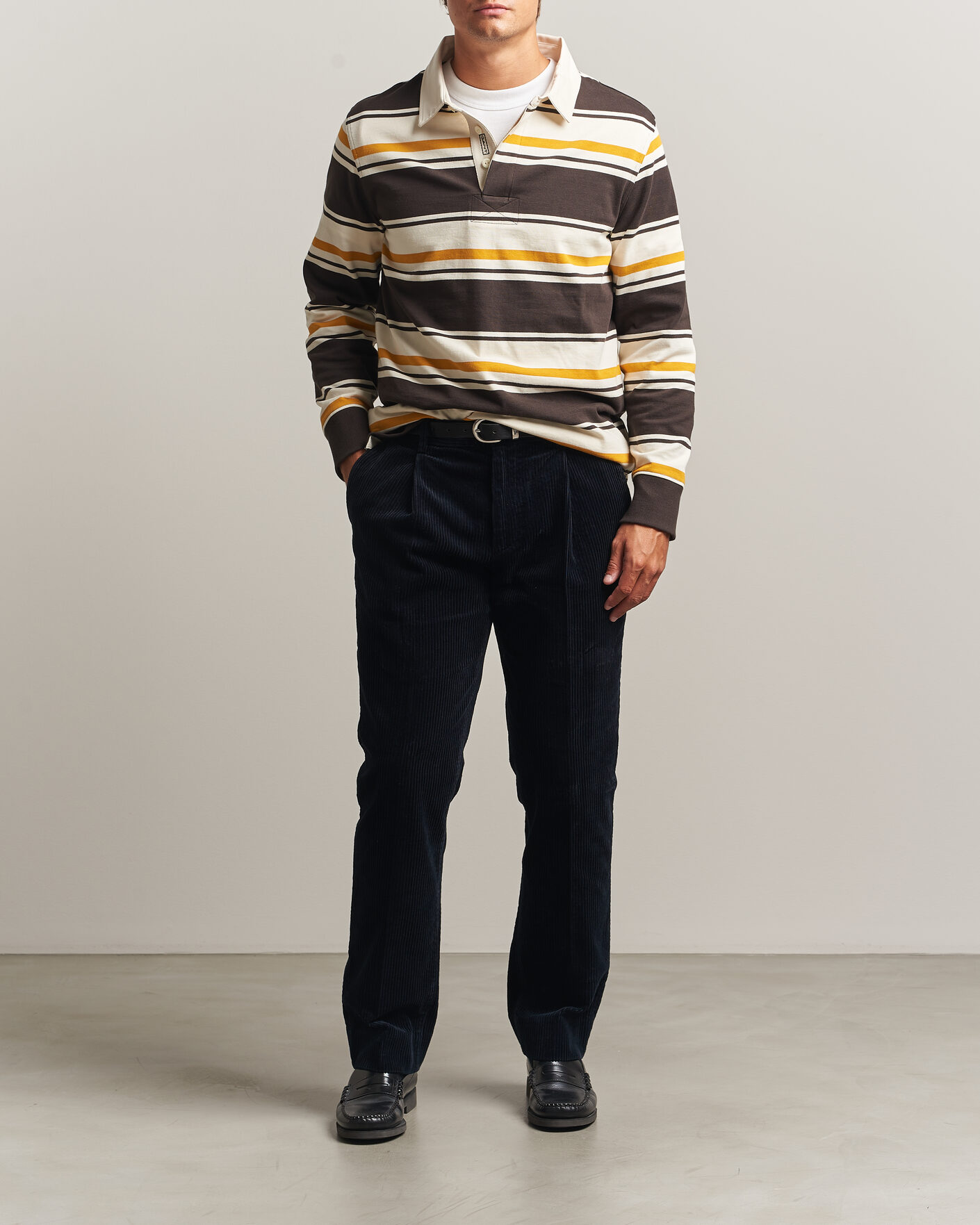 Hombres | Pantalones | Gant | Corduroy Trousers Evening Blue