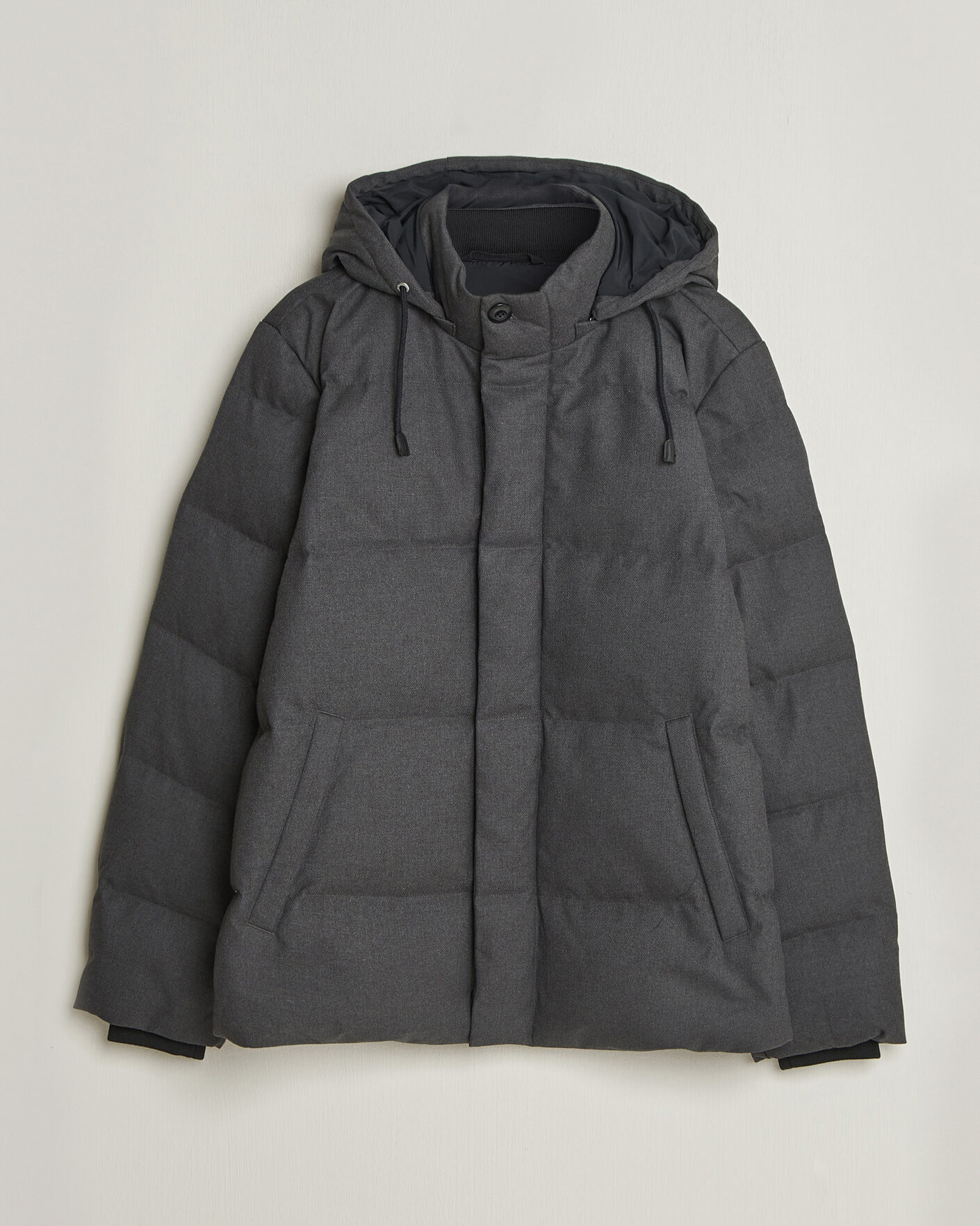 Hombres | Abrigos y chaquetas | Gant | Flannel Down Hooded Jacket Black Grey