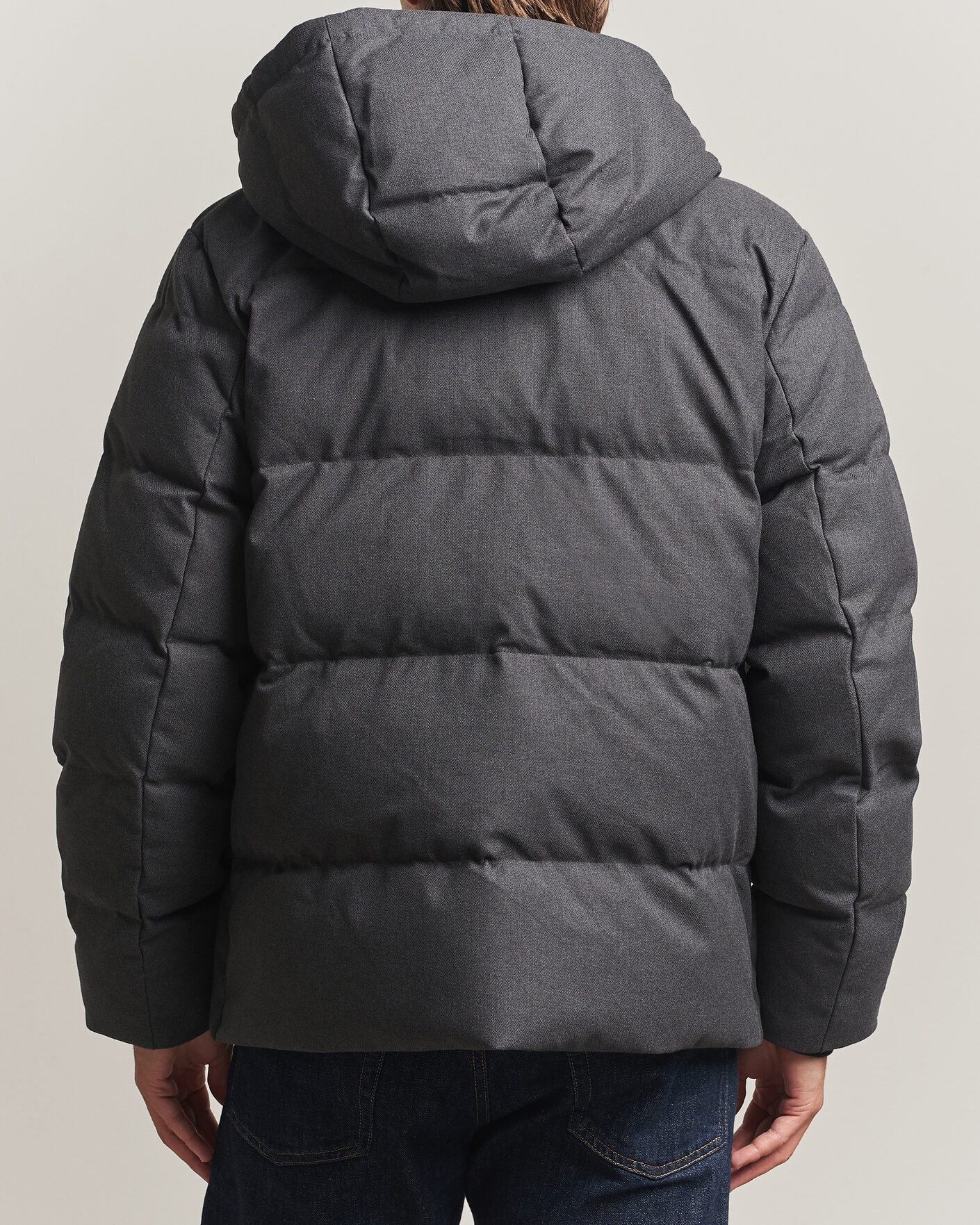 Hombres | Abrigos y chaquetas | Gant | Flannel Down Hooded Jacket Black Grey