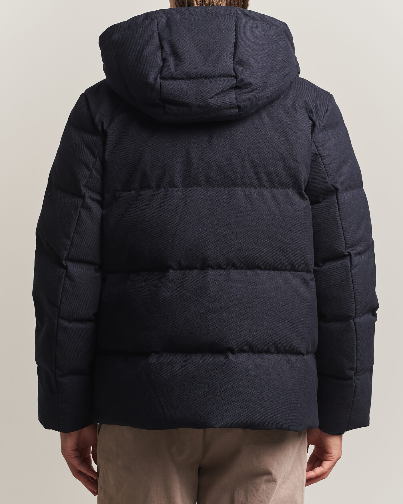 Hombres | Abrigos y chaquetas | Gant | Flannel Down Hooded Jacket Evening Blue