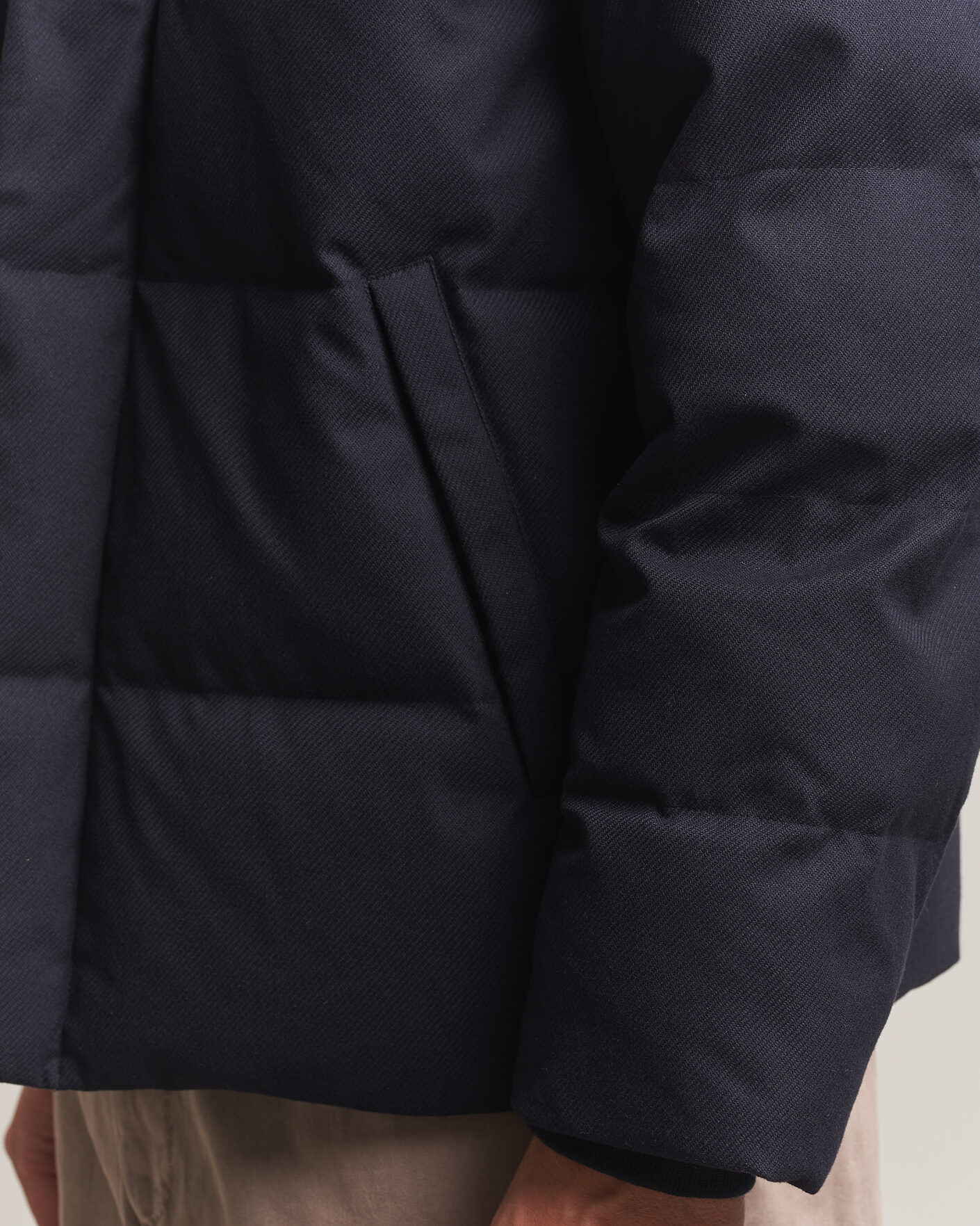 Hombres | Abrigos y chaquetas | Gant | Flannel Down Hooded Jacket Evening Blue