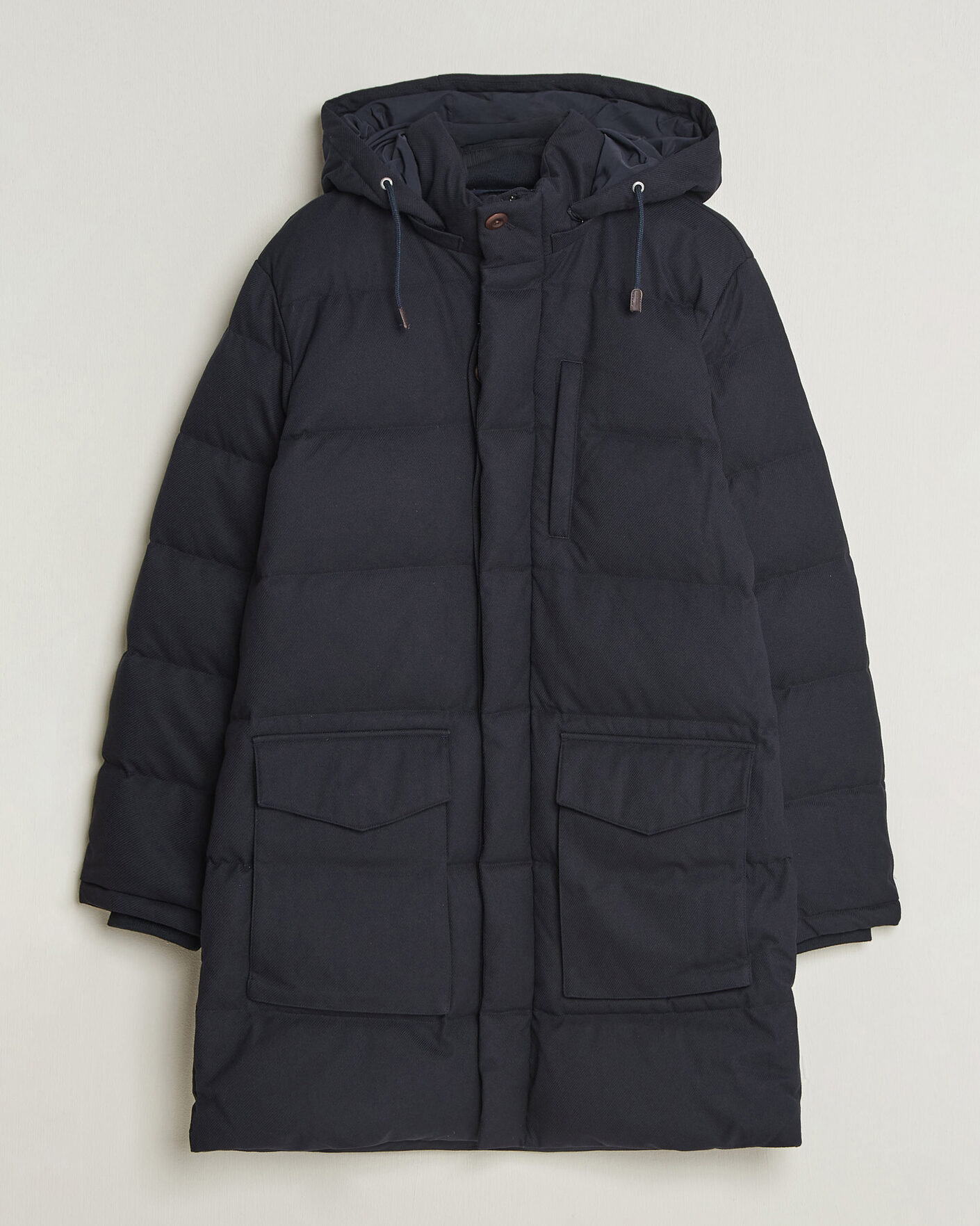 Hombres | Abrigos y chaquetas | Gant | Flannel Down Hooded Parka Evening Blue
