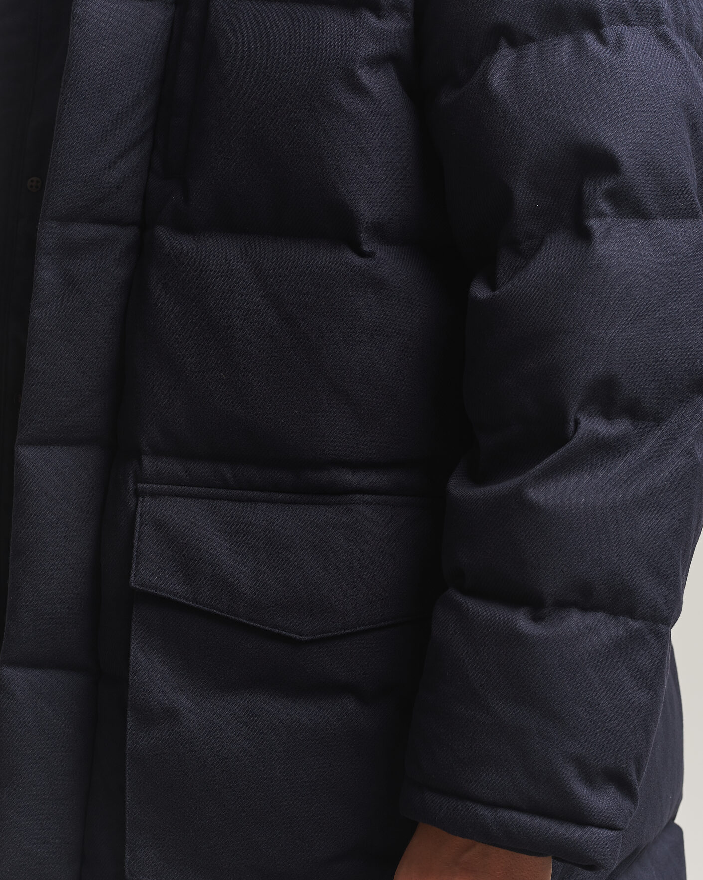 Hombres | Abrigos y chaquetas | Gant | Flannel Down Hooded Parka Evening Blue