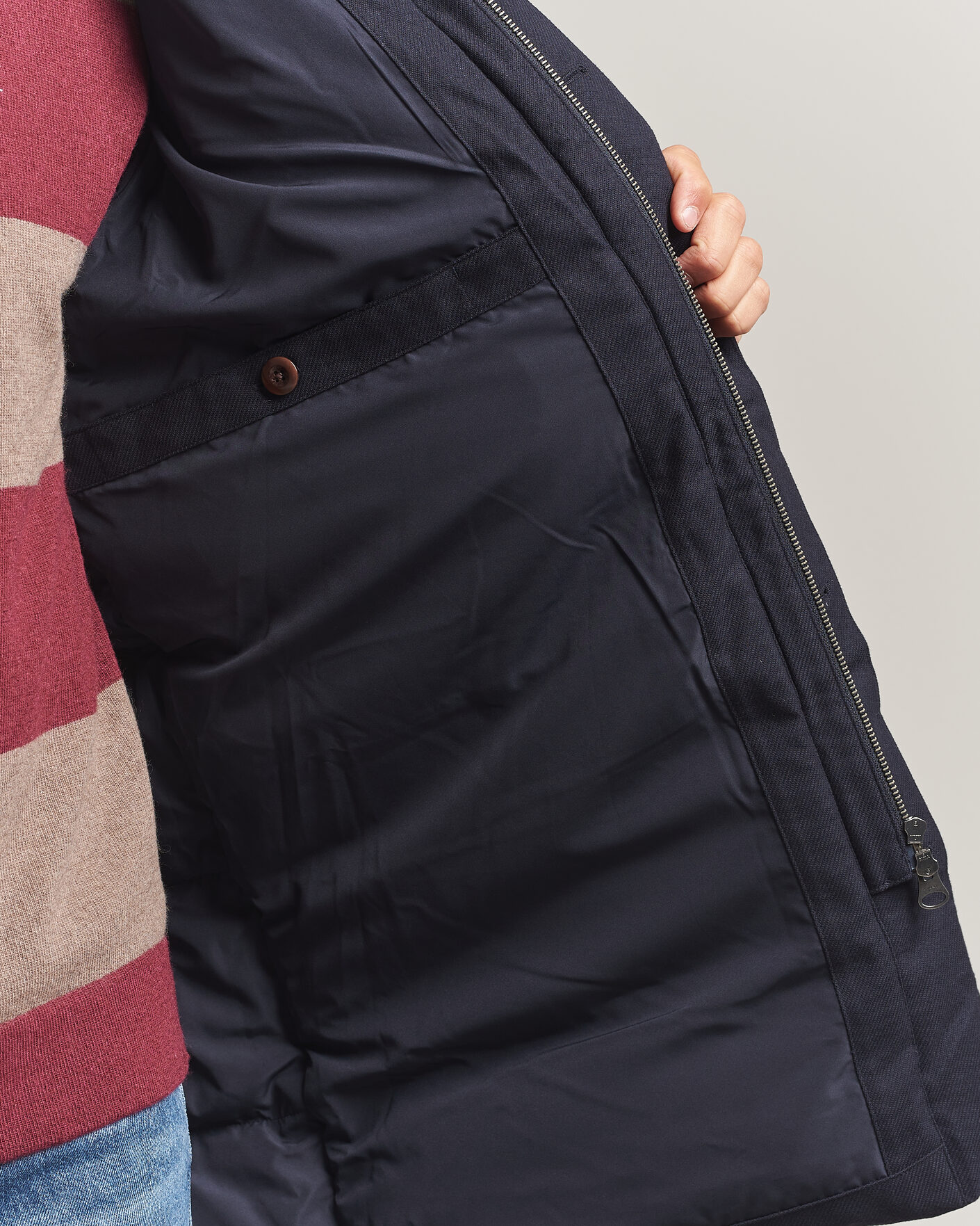 Hombres | Abrigos y chaquetas | Gant | Flannel Down Hooded Parka Evening Blue