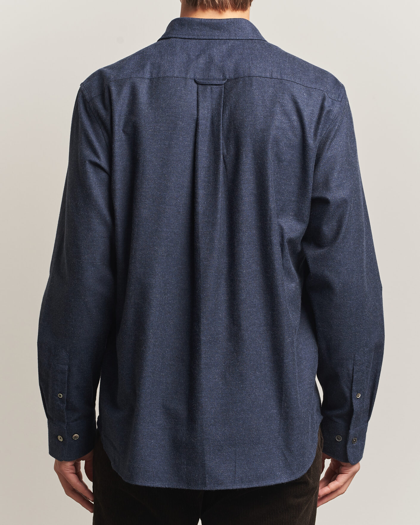 Hombres | Camisas | Gant | Regular Fit Flannel Shirt Dark Navy Melange