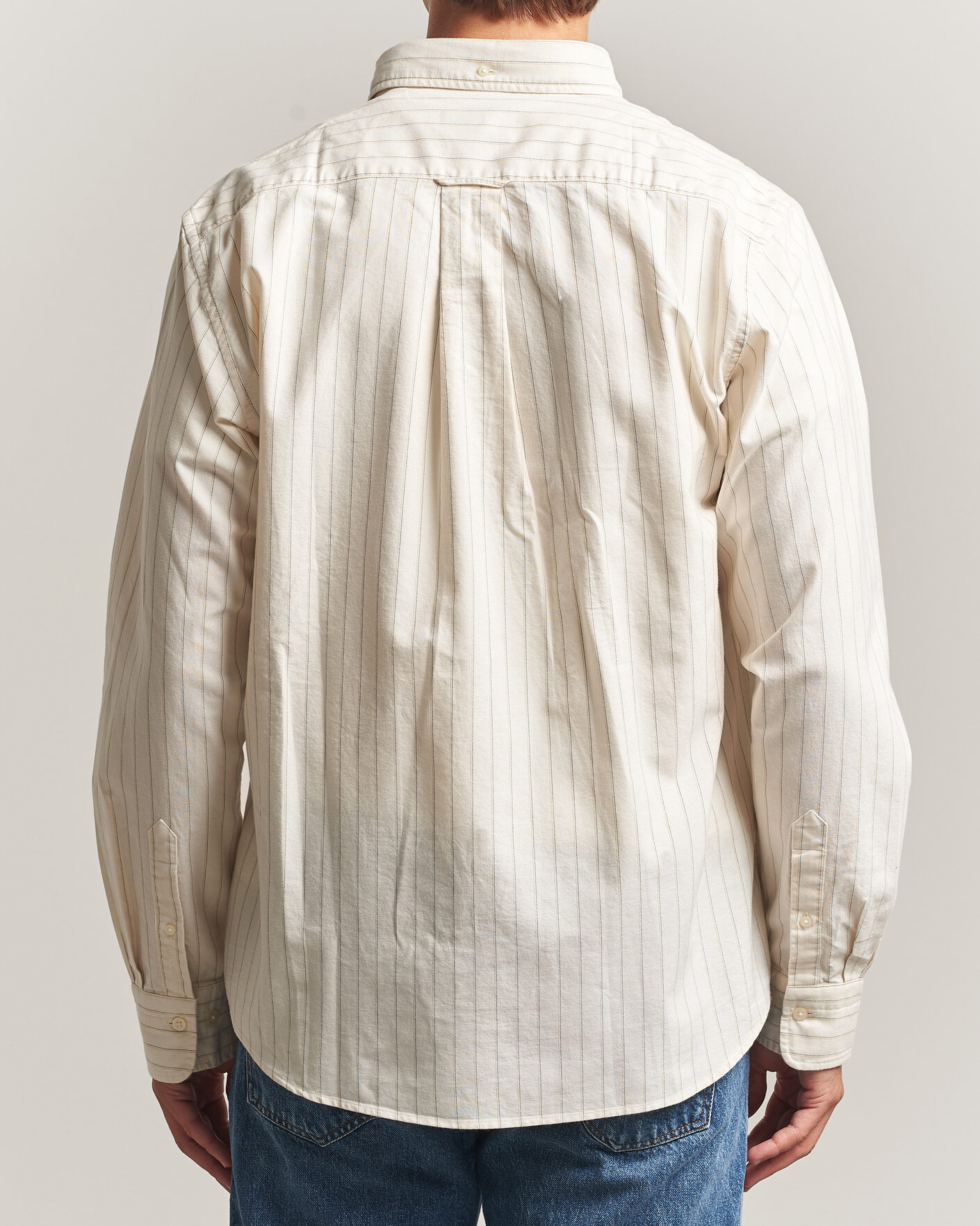 Hombres | Camisas | Gant | Regular Fit Archive Oxford Striped Shirt Cream