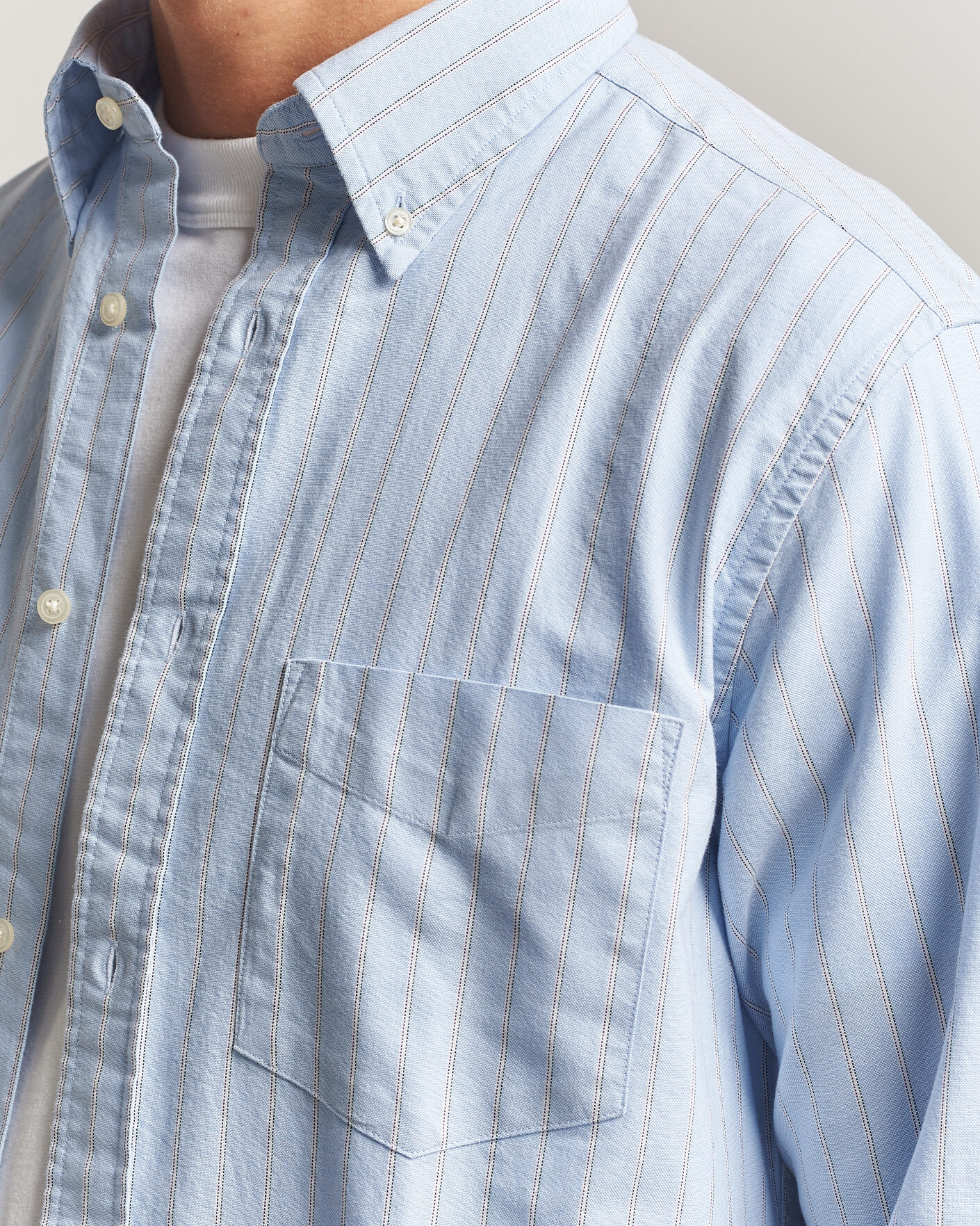 Hombres | Camisas | Gant | Regular Fit Archive Oxford Striped Shirt Clear Sky