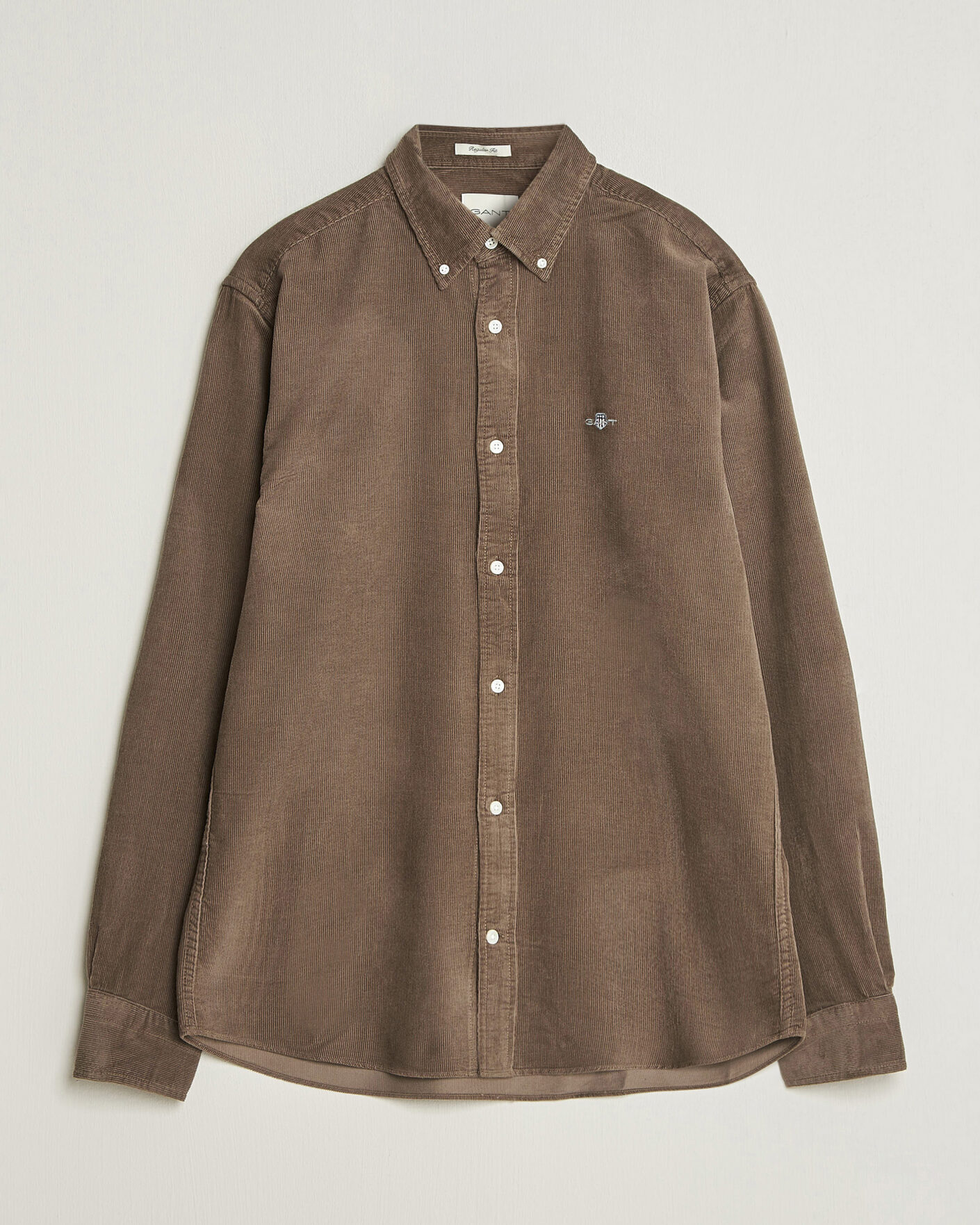 Hombres | Camisas | Gant | Regular Fit Corduroy Shirt Faded Taupe