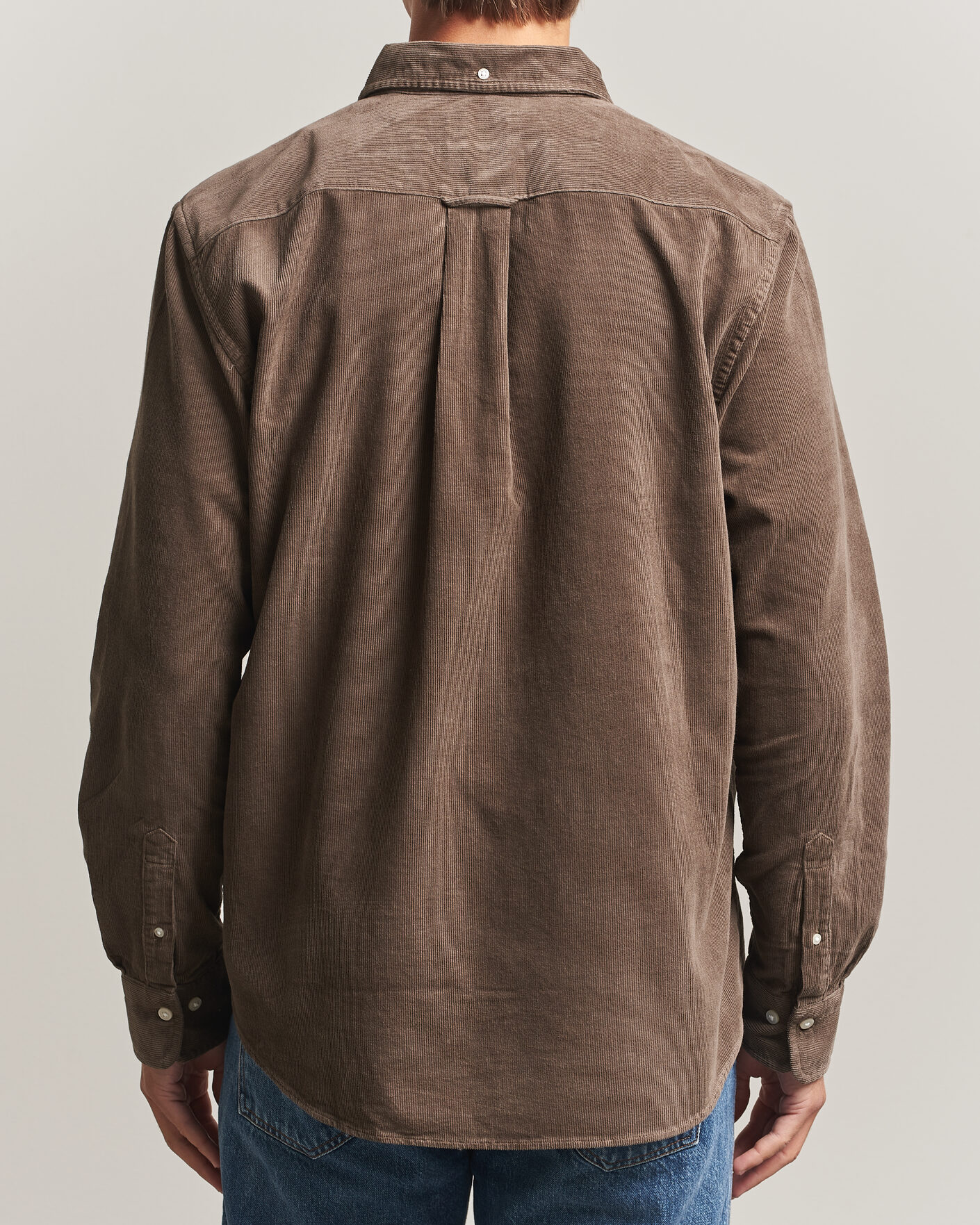 Hombres | Camisas | Gant | Regular Fit Corduroy Shirt Faded Taupe