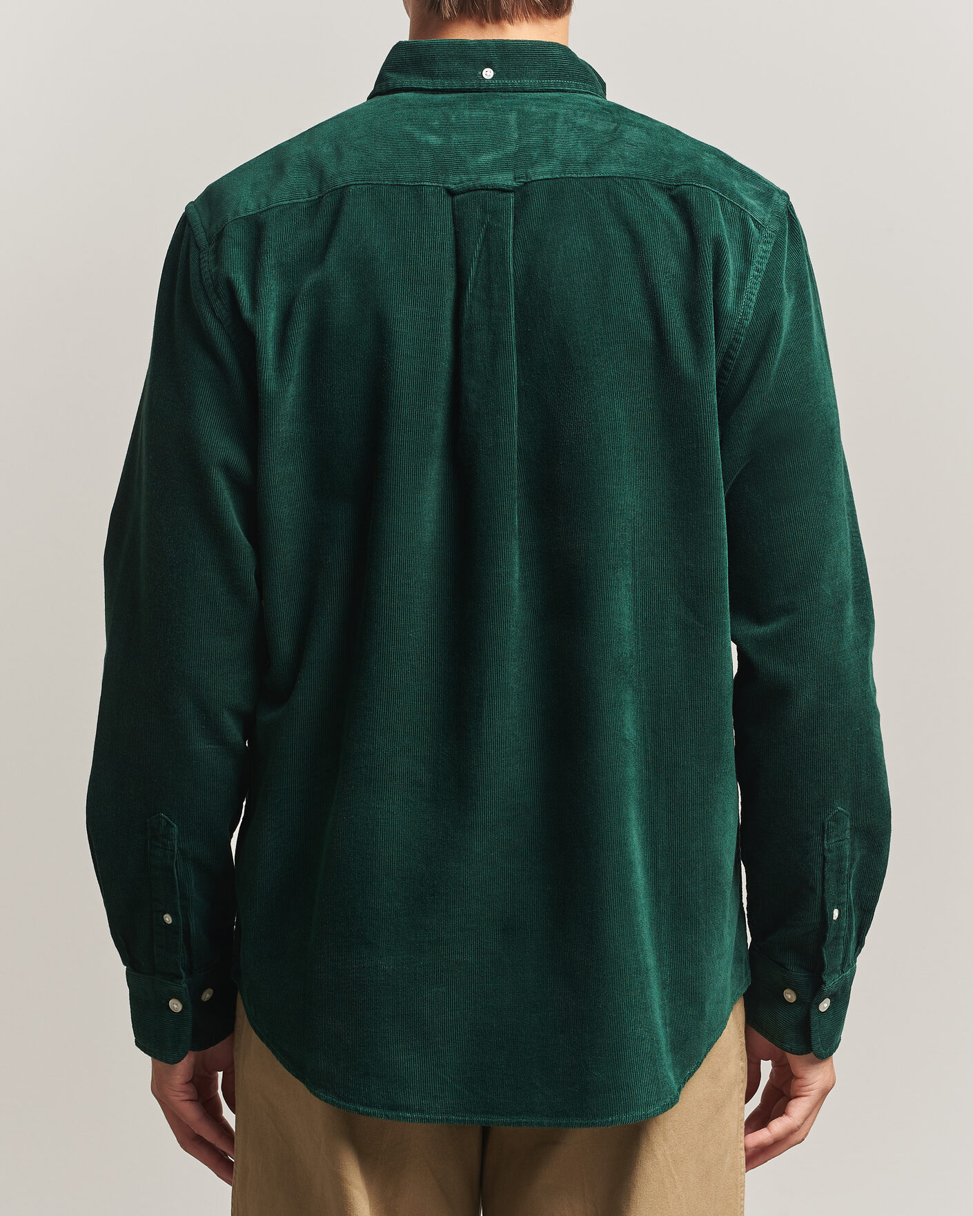 Hombres | Camisas | Gant | Regular Fit Corduroy Shirt Tartan Green