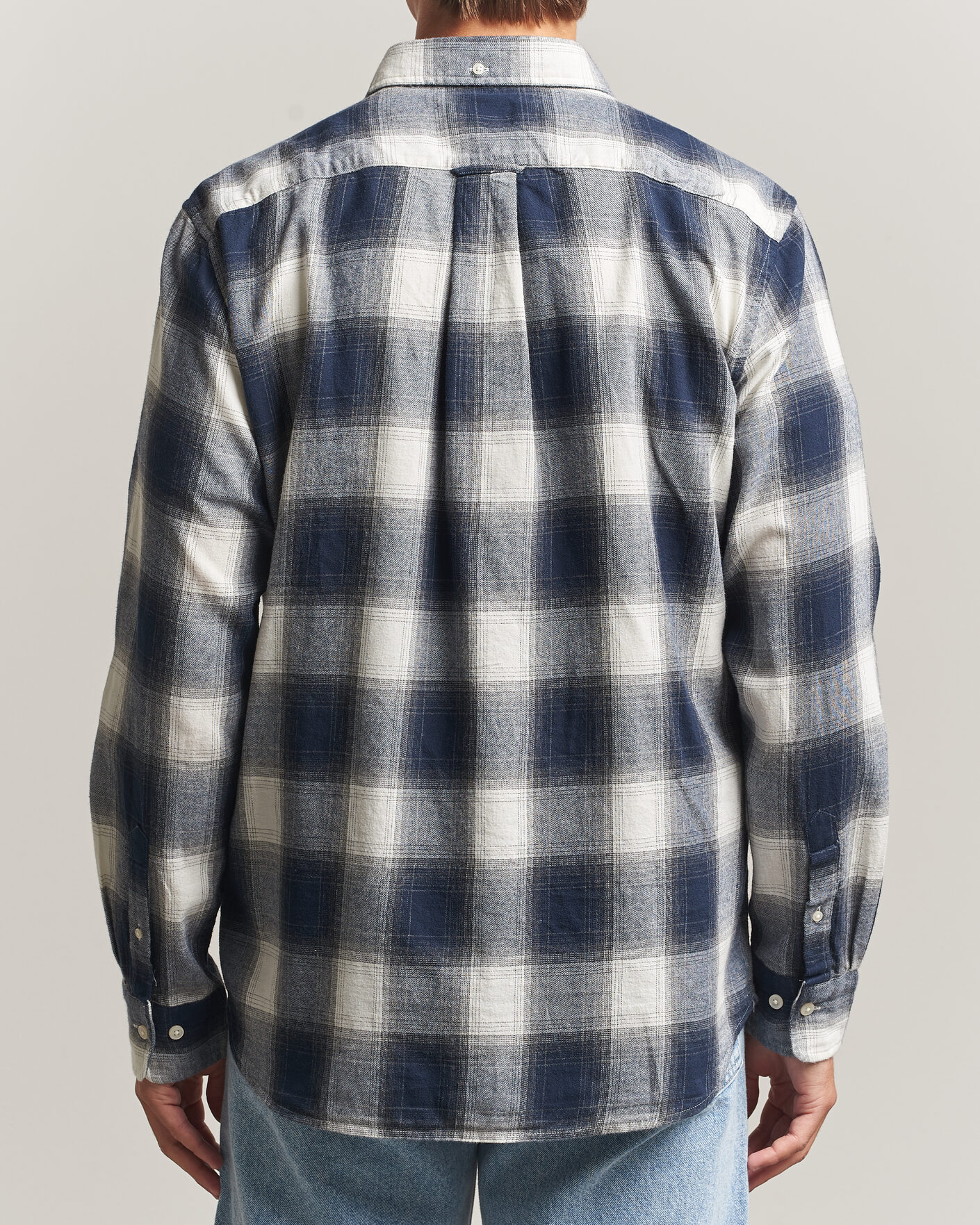 Hombres | Camisas | Gant | Regular Fit Windblown Flannel Checked Shirt Evening Blue