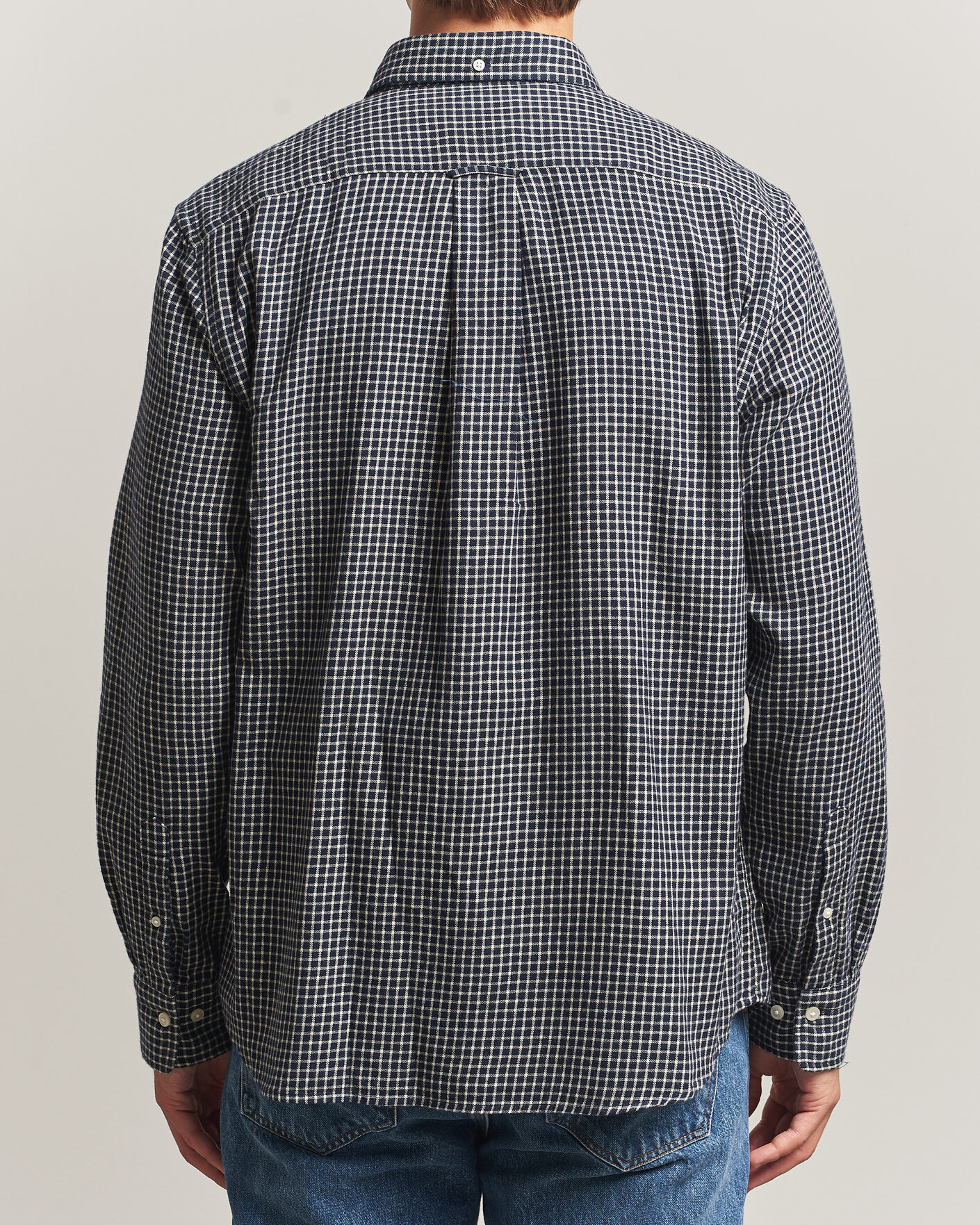 Hombres | Camisas | Gant | Regular Fit Windblown Flannel Checked Shirt Evening Blue