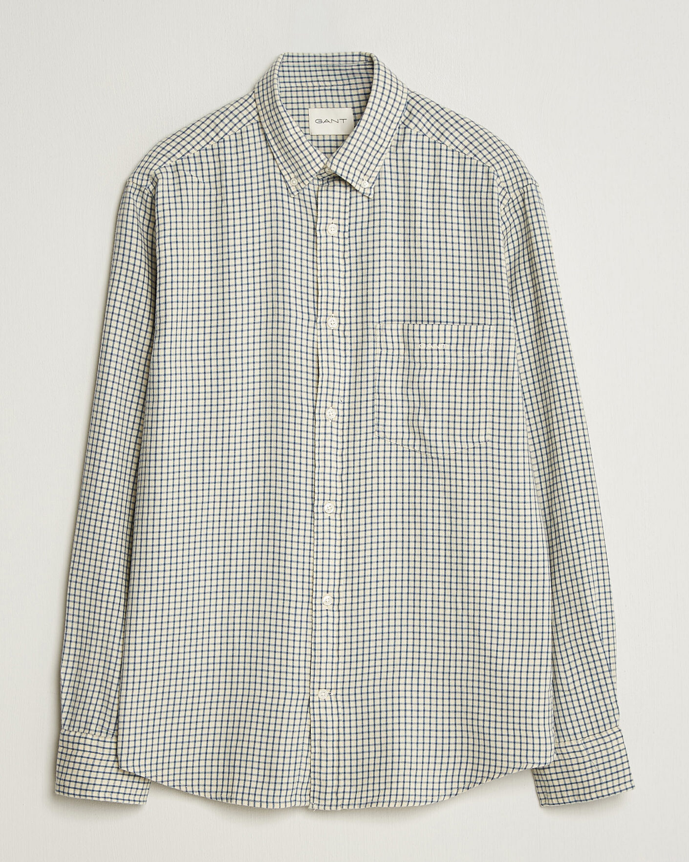 Hombres | Camisas | Gant | Regular Fit Windblown Flannel Checked Shirt Blue Horizon