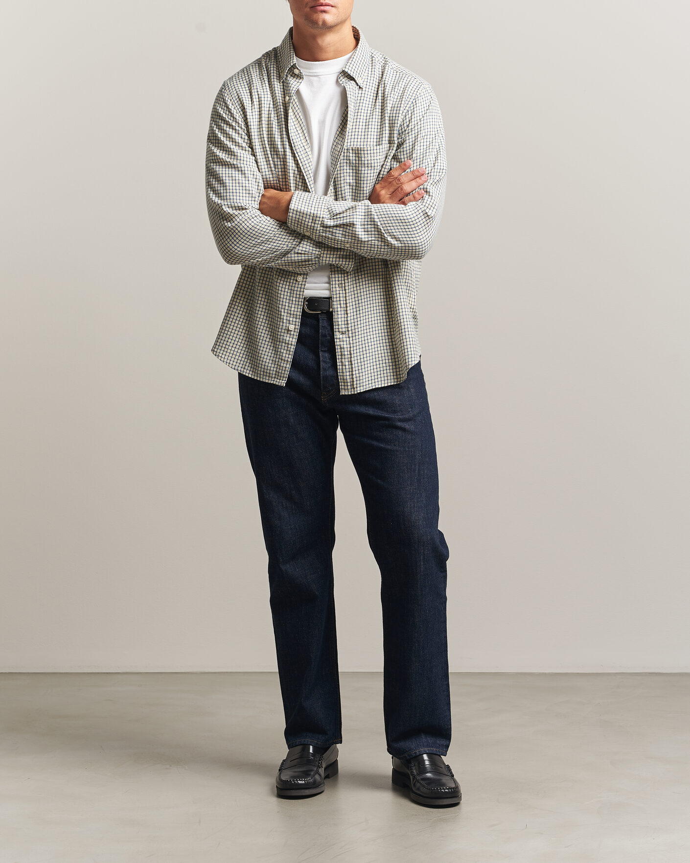 Hombres | Camisas | Gant | Regular Fit Windblown Flannel Checked Shirt Blue Horizon