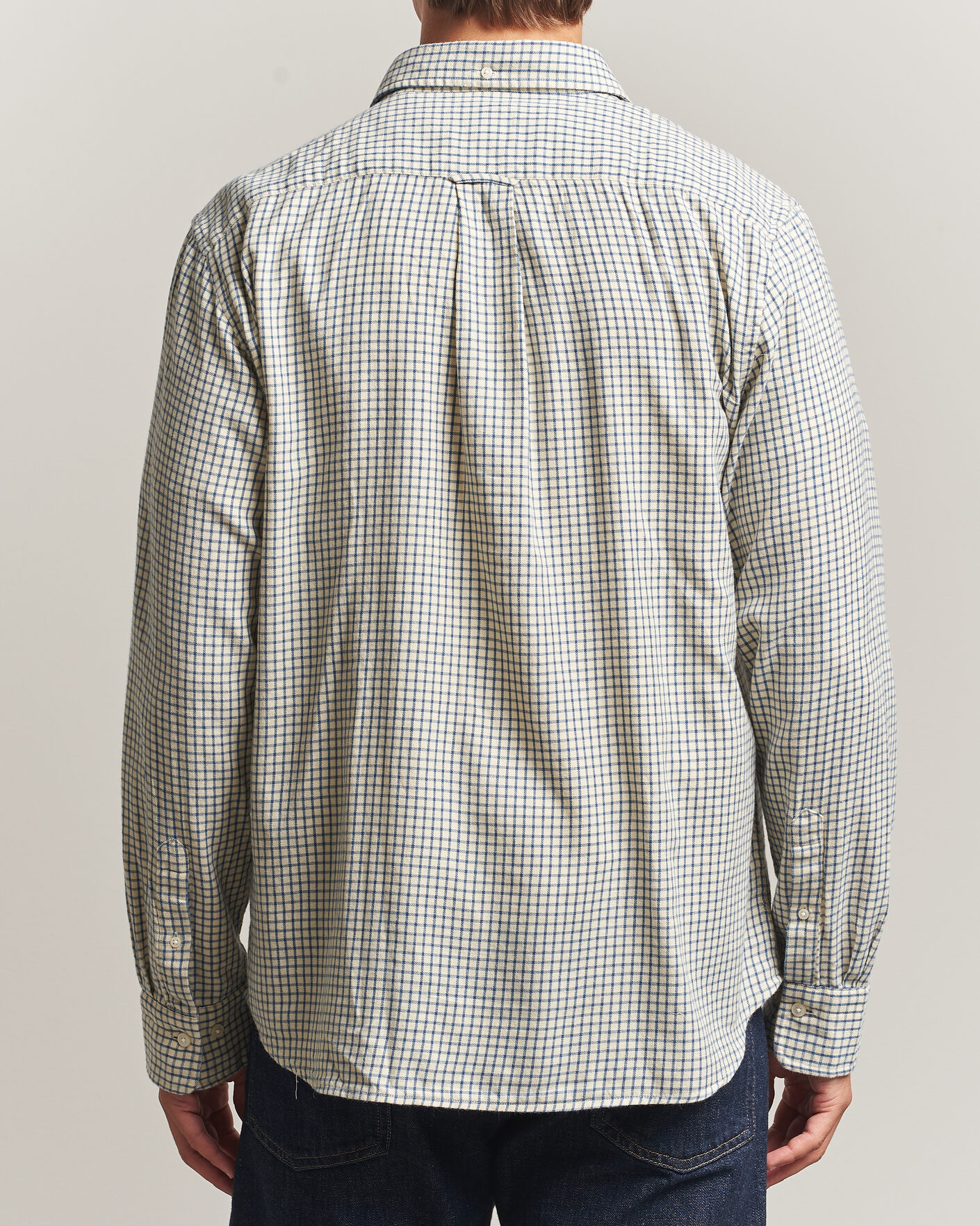 Hombres | Camisas | Gant | Regular Fit Windblown Flannel Checked Shirt Blue Horizon