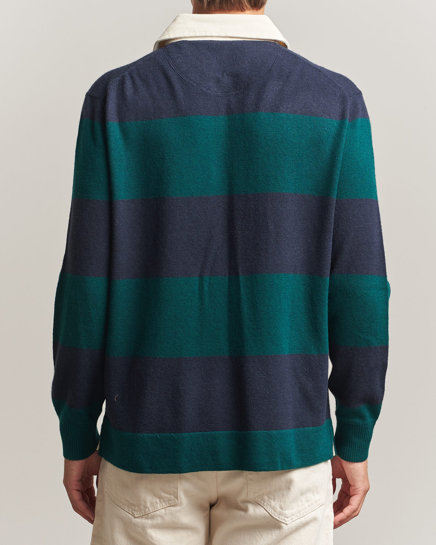 Hombres | Jerséis y prendas de punto | Gant | Lambswool Barstriped Rugger Dark Emerald
