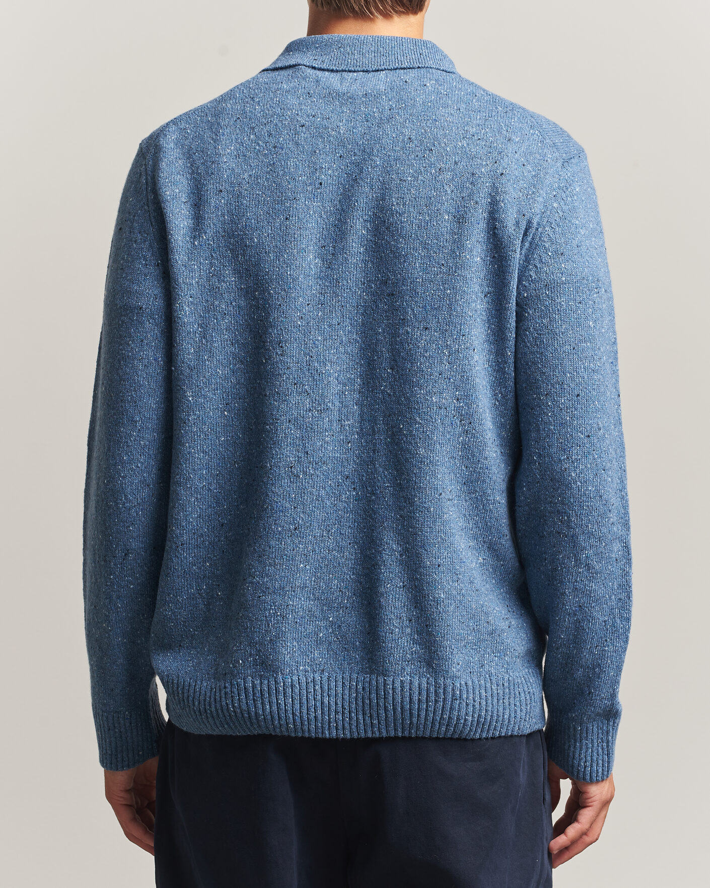 Hombres | Jerséis y prendas de punto | Gant | Neps Wool Polo Blue Horizon