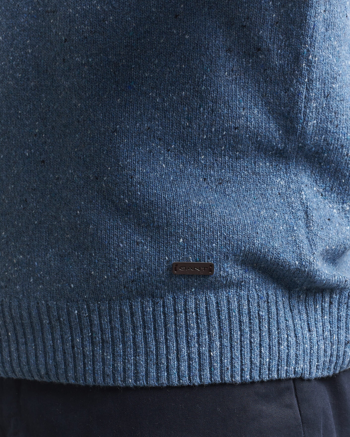 Hombres | Jerséis y prendas de punto | Gant | Neps Wool Polo Blue Horizon