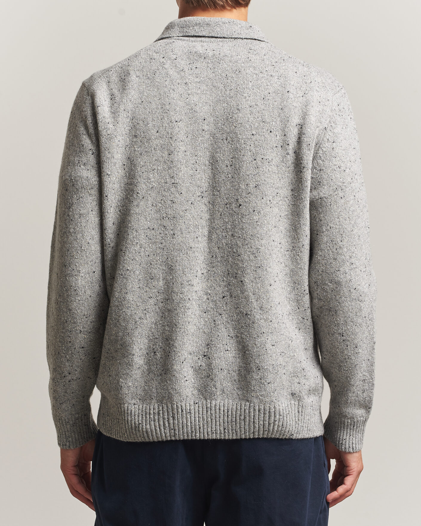 Hombres | Jerséis y prendas de punto | Gant | Neps Wool Polo Grey Melange