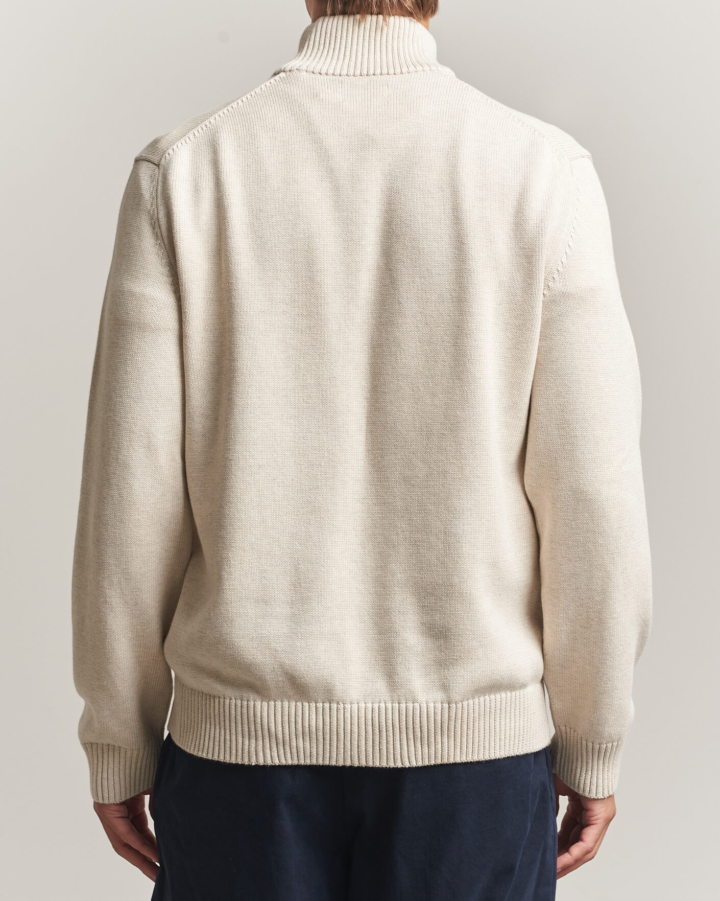 Hombres | Jerséis y prendas de punto | Gant | Casual Cotton Half Zip Seed Melange