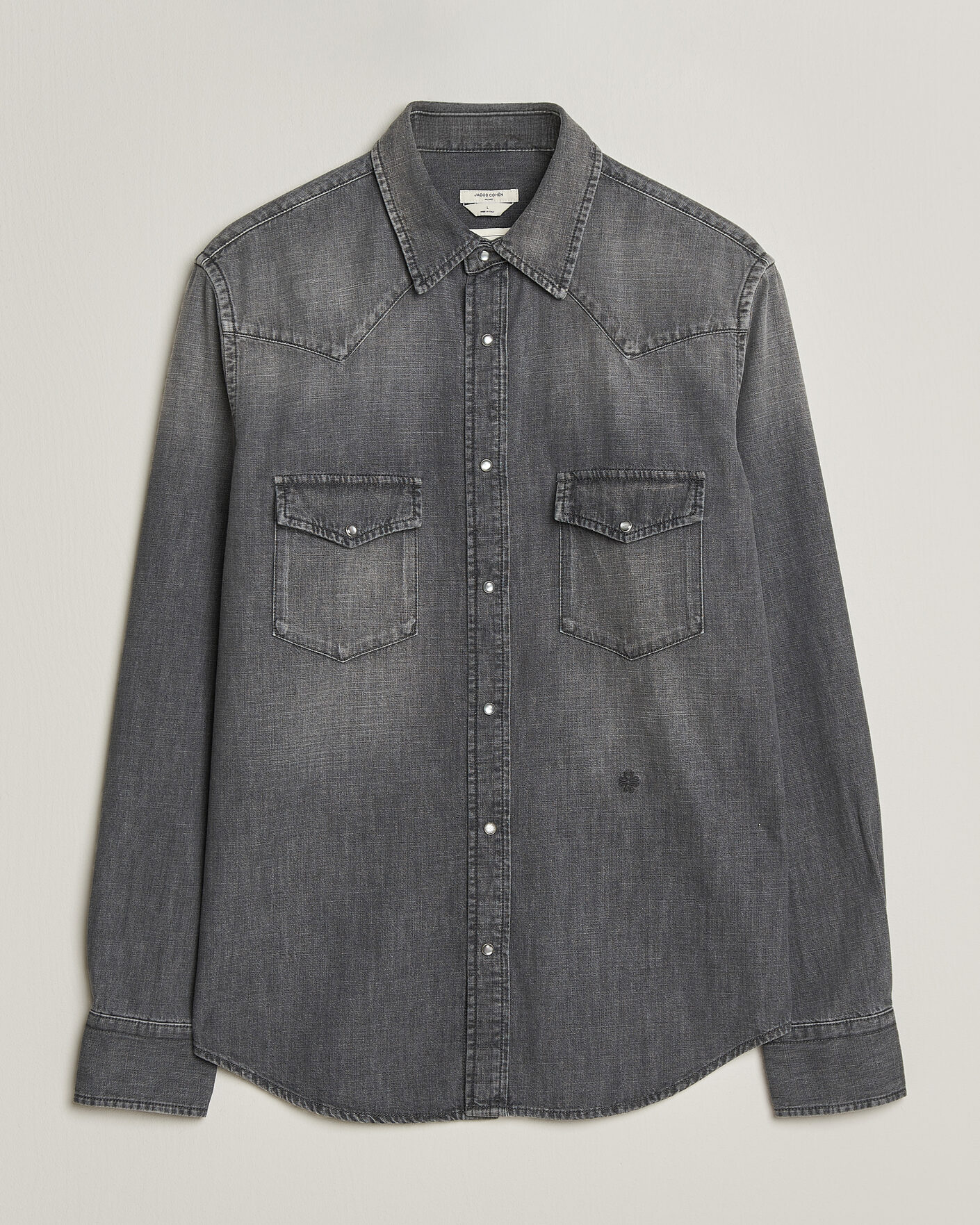 Hombres | Camisas | Jacob Cohën | Denim Western Pocket Overshirt Grey