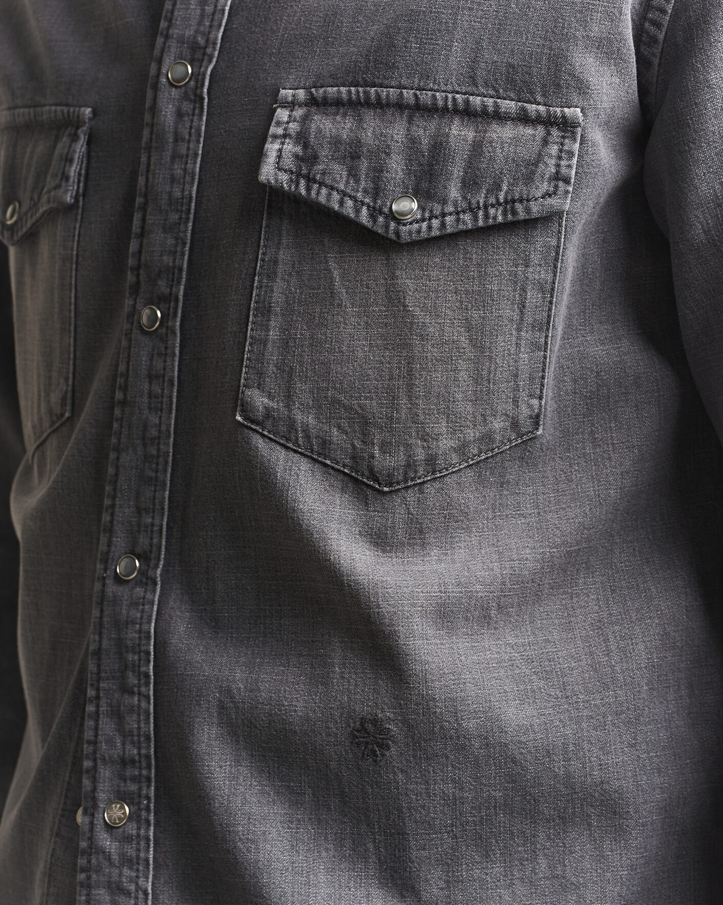 Hombres | Camisas | Jacob Cohën | Denim Western Pocket Overshirt Grey