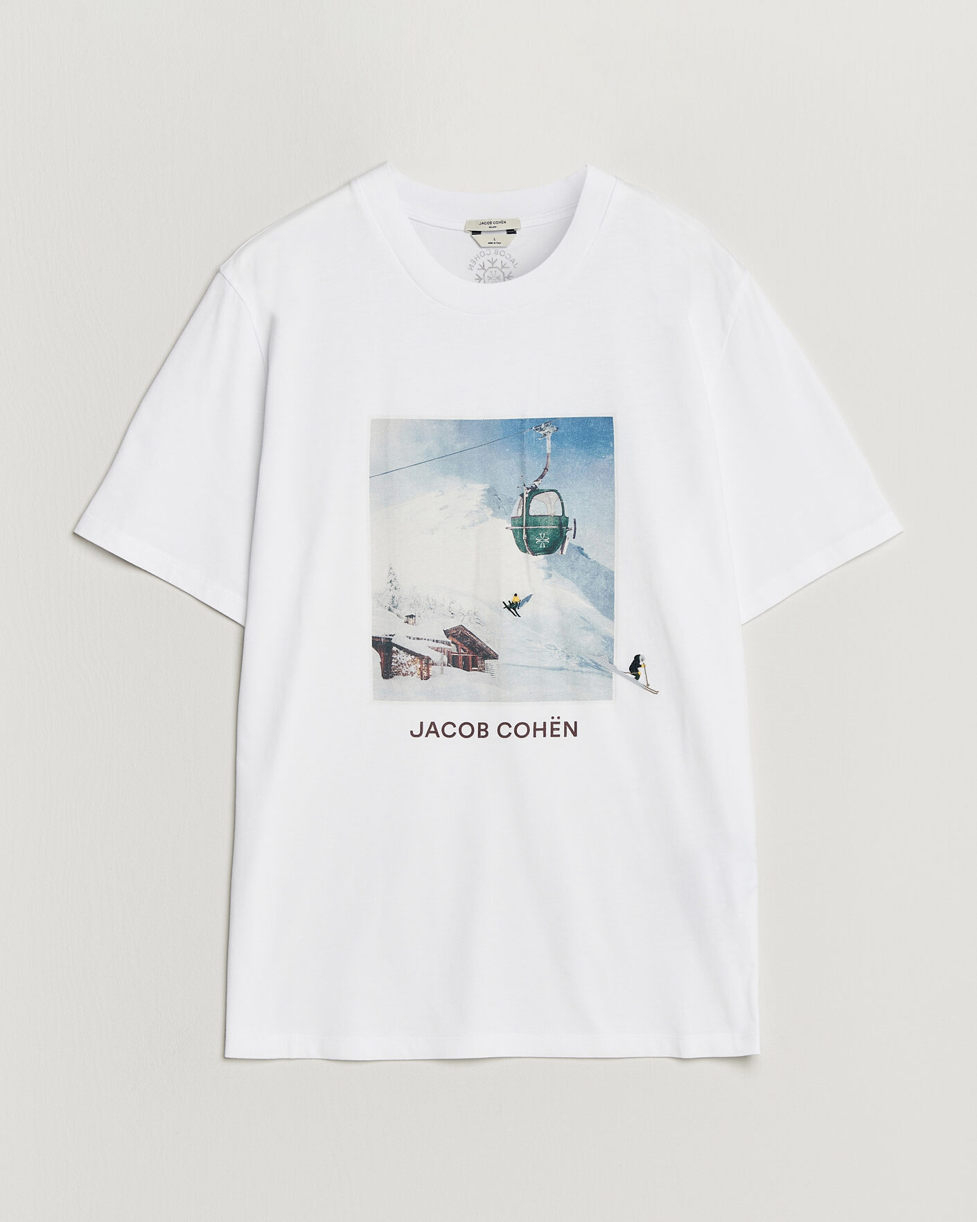 Hombres | Camisetas | Jacob Cohën | Apres Ski Printed T-Shirt White