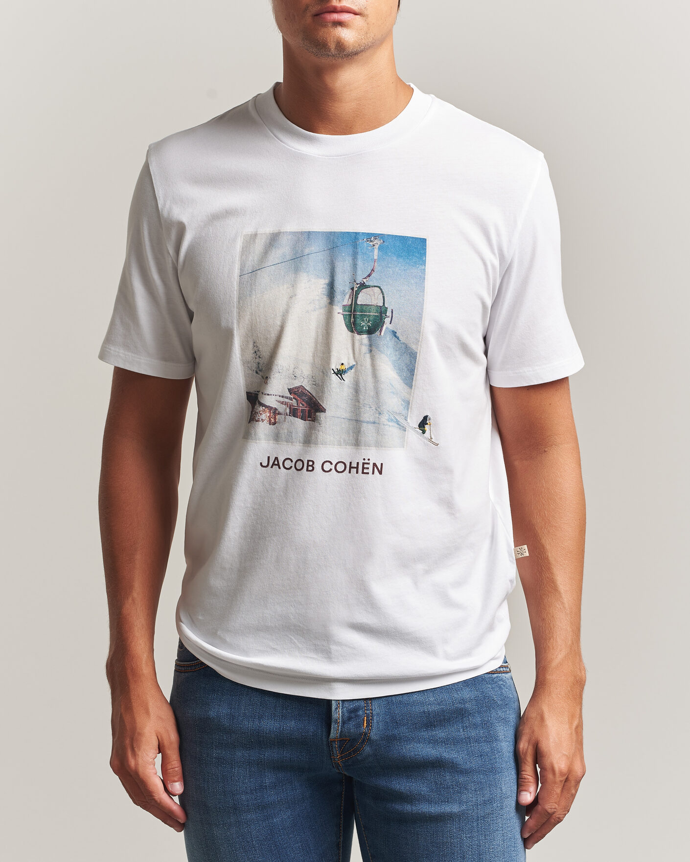 Hombres | Camisetas | Jacob Cohën | Apres Ski Printed T-Shirt White