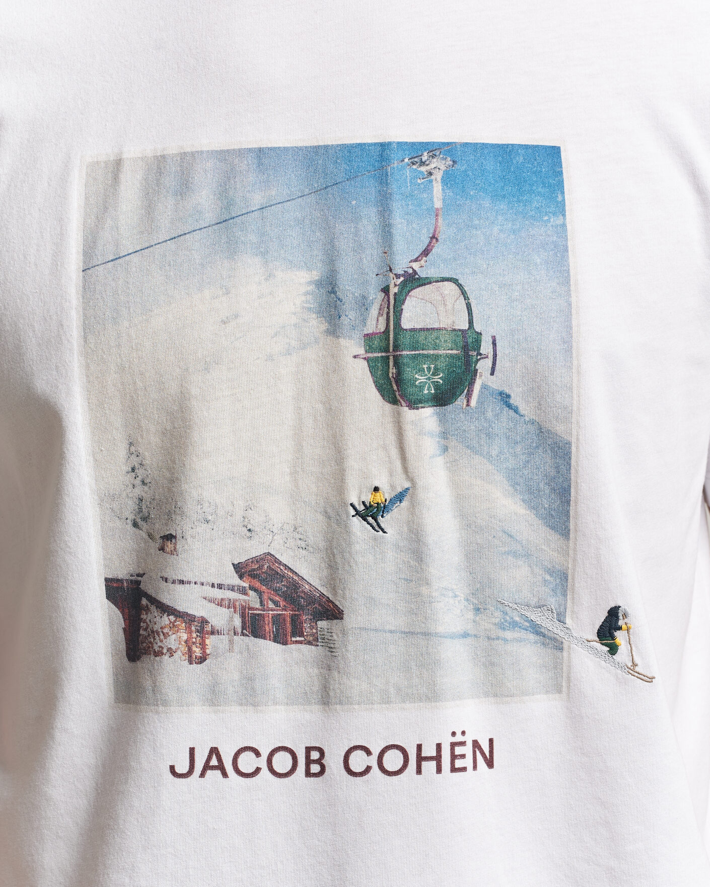 Hombres | Camisetas | Jacob Cohën | Apres Ski Printed T-Shirt White