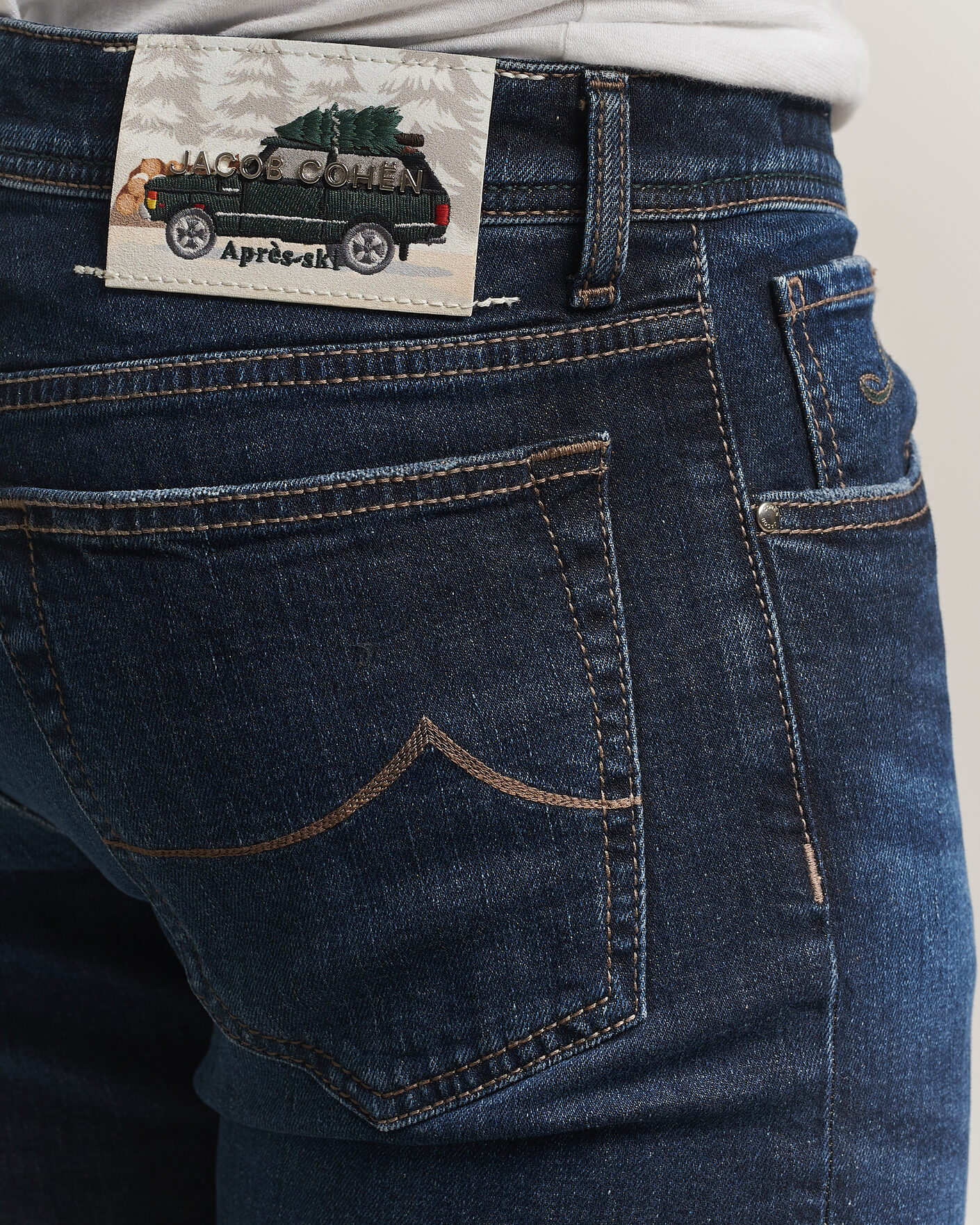 Hombres | Vaqueros | Jacob Cohën | Bard Slim Fit Apres Ski Patch Stretch Jeans Blue